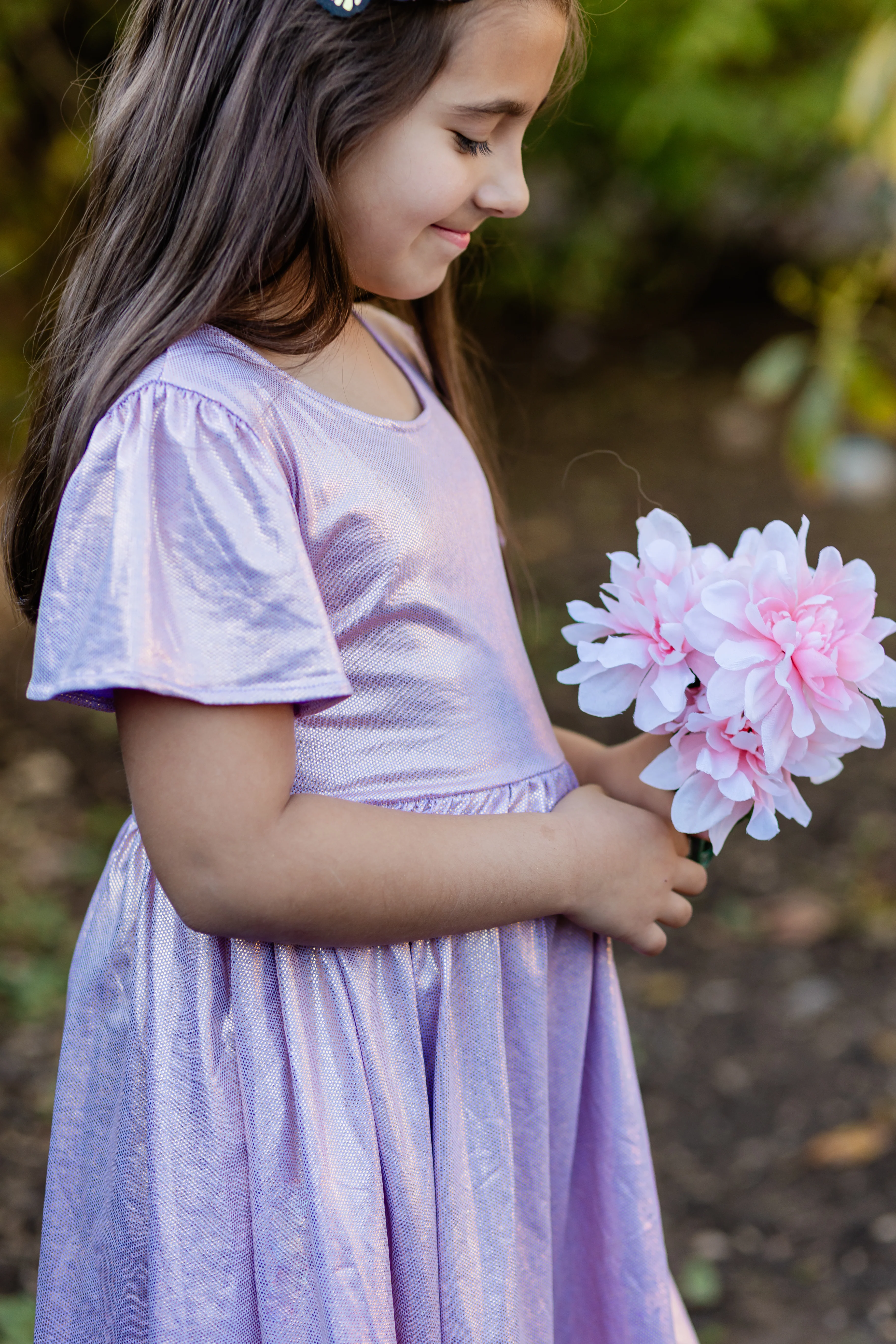 SPRING SHIMMER LAVENDER DRESS
