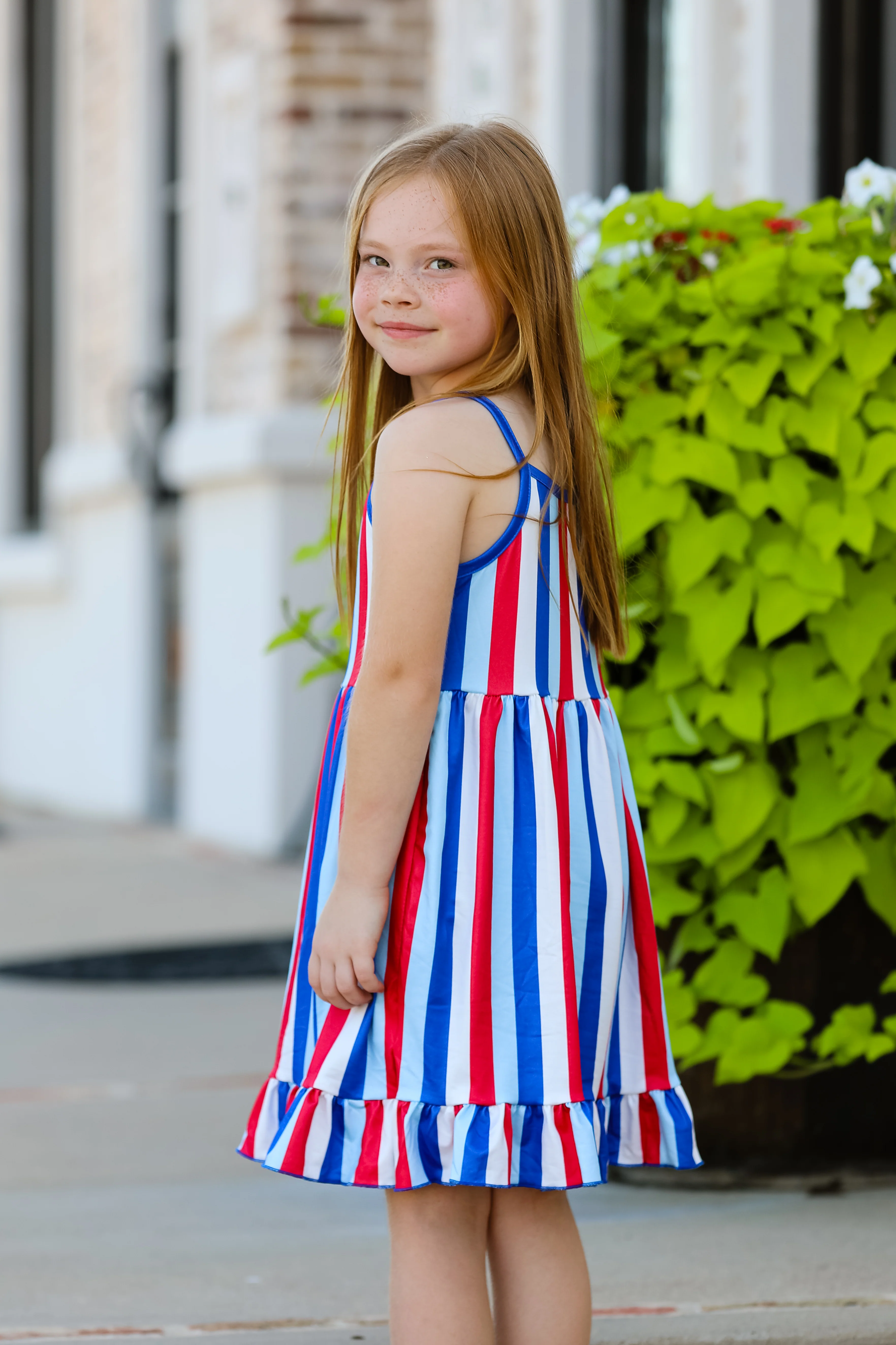 PATRIOTIC STRIPES TANK DRESS