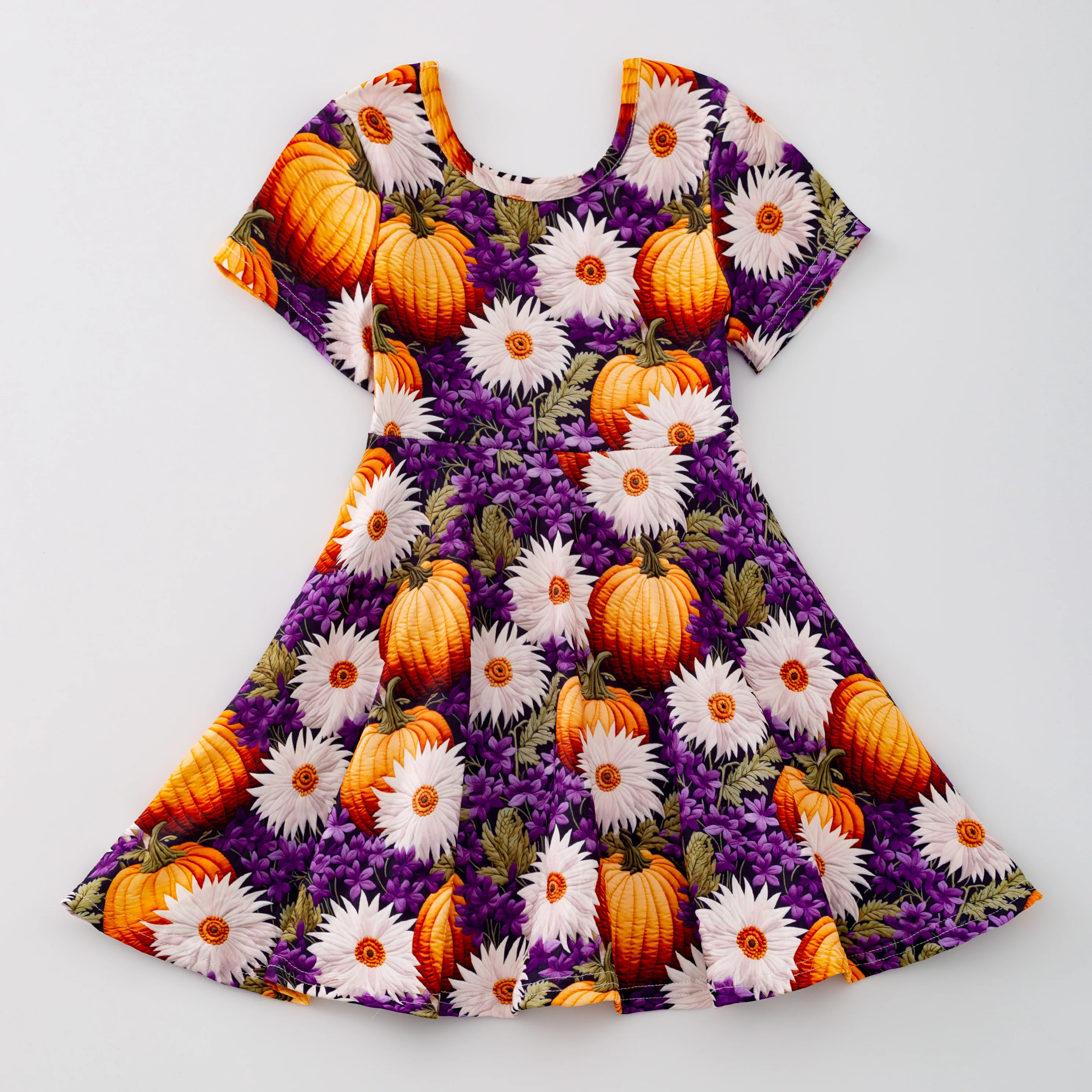PUMPKIN DAISY PURPLE DRESS
