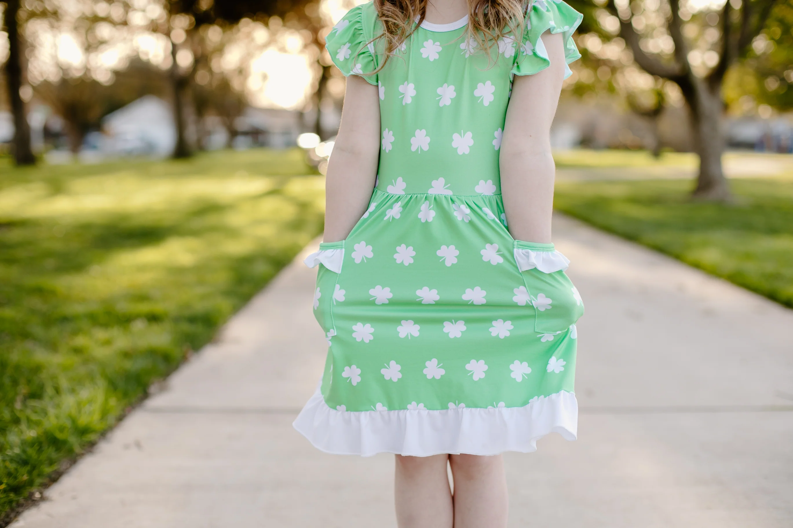 SHAMROCK DRESS WITH POCKETS
