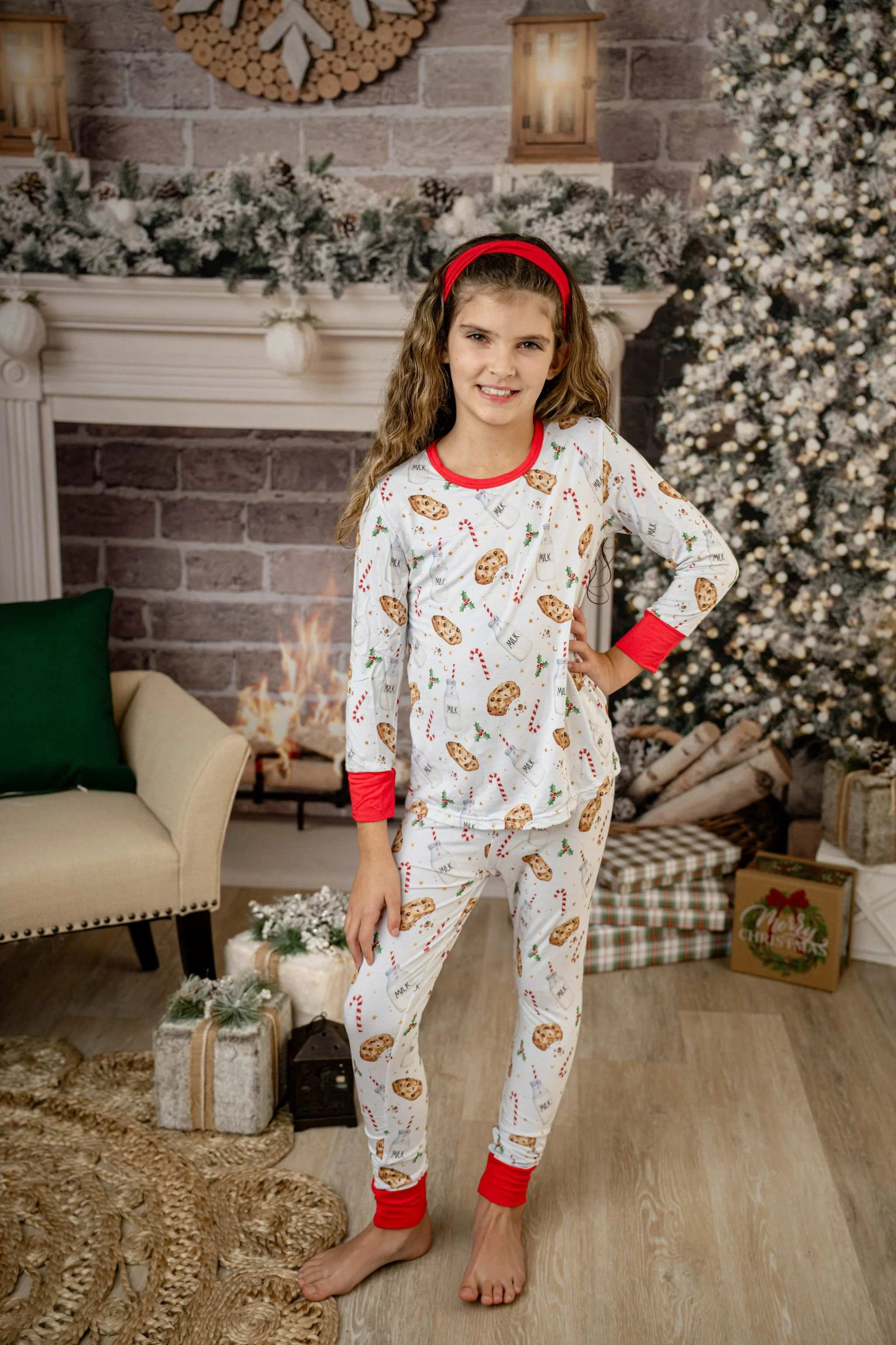 CHRISTMAS COOKIES & MILK BAMBOO PAJAMAS