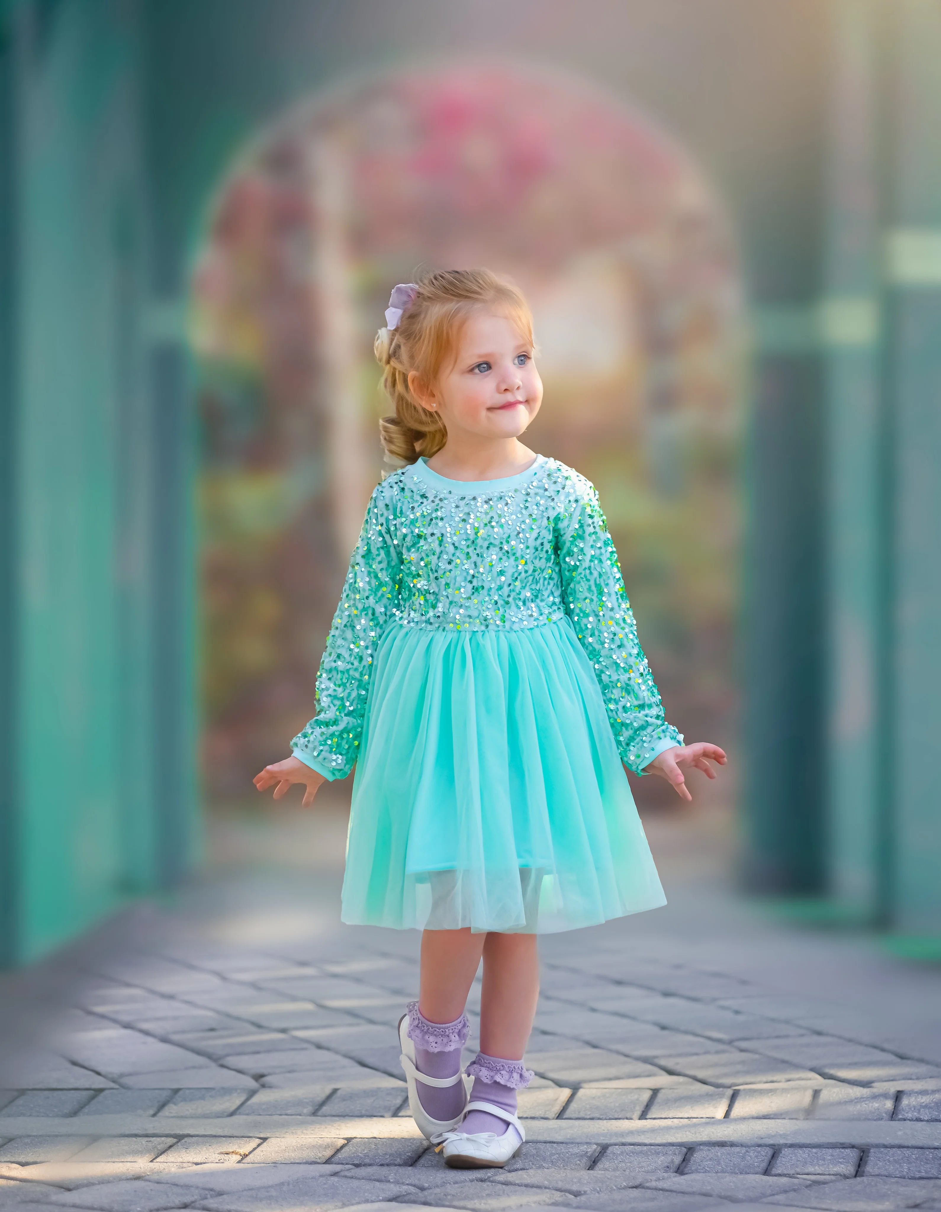 SPRING SPARKLE MINT DRESS