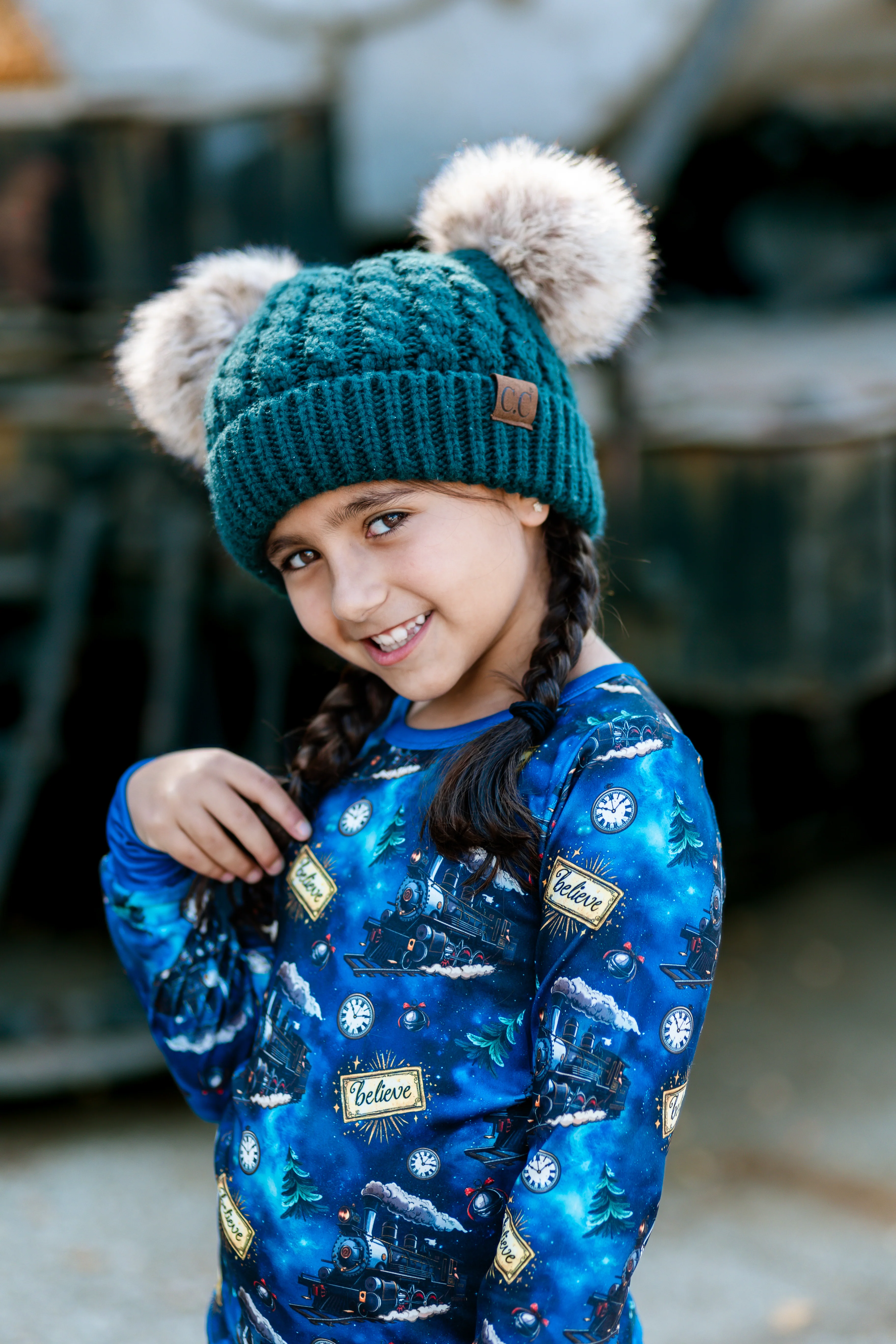 CHRISTMAS TRAIN PAJAMAS