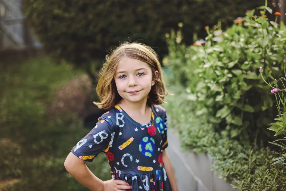 BACK TO SCHOOL CHALKBOARD DRESS WITH POCKETS