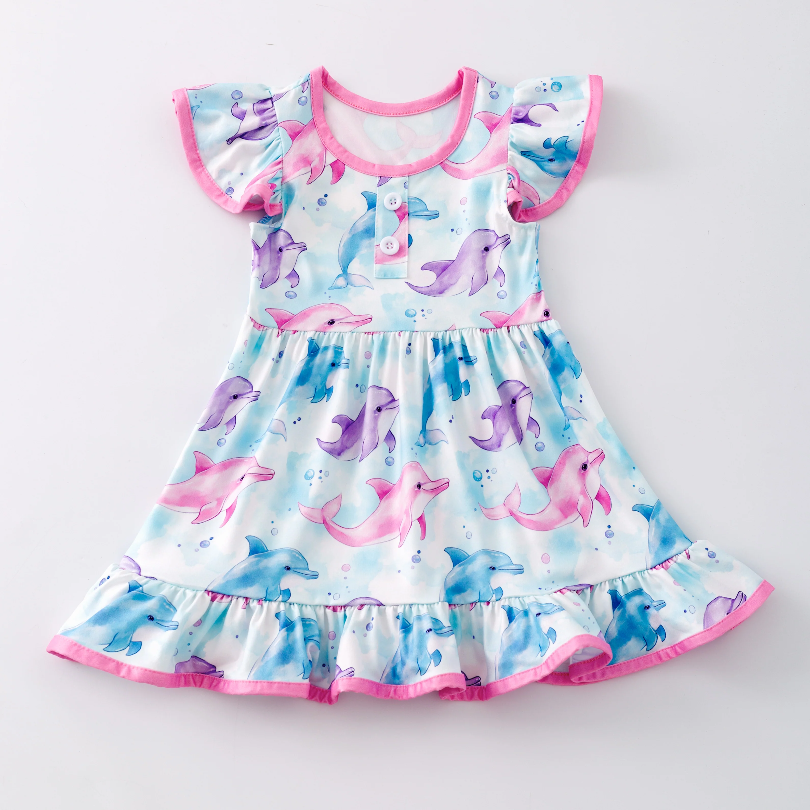 DOLPHIN BUTTON DRESS