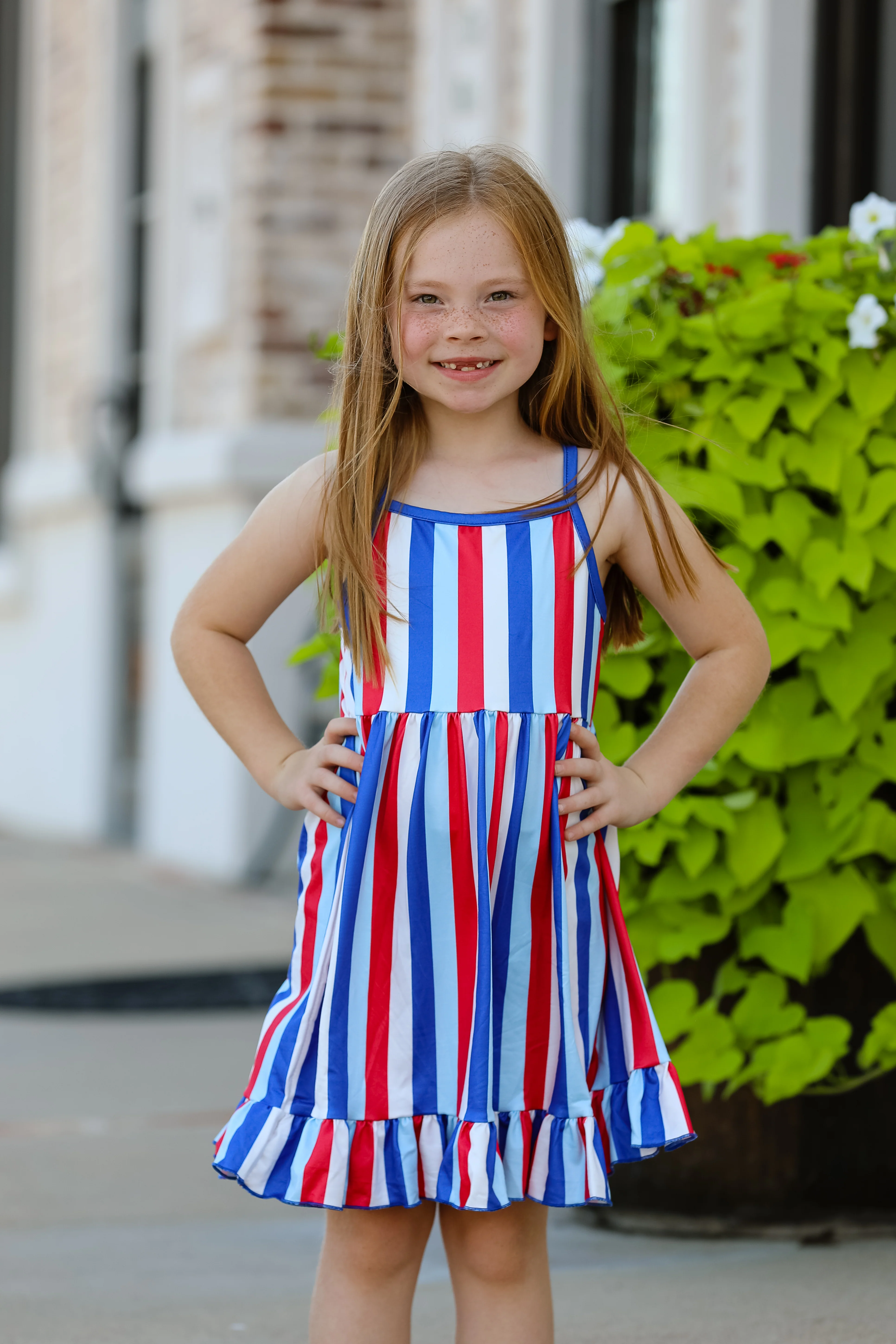 PATRIOTIC STRIPES TANK DRESS
