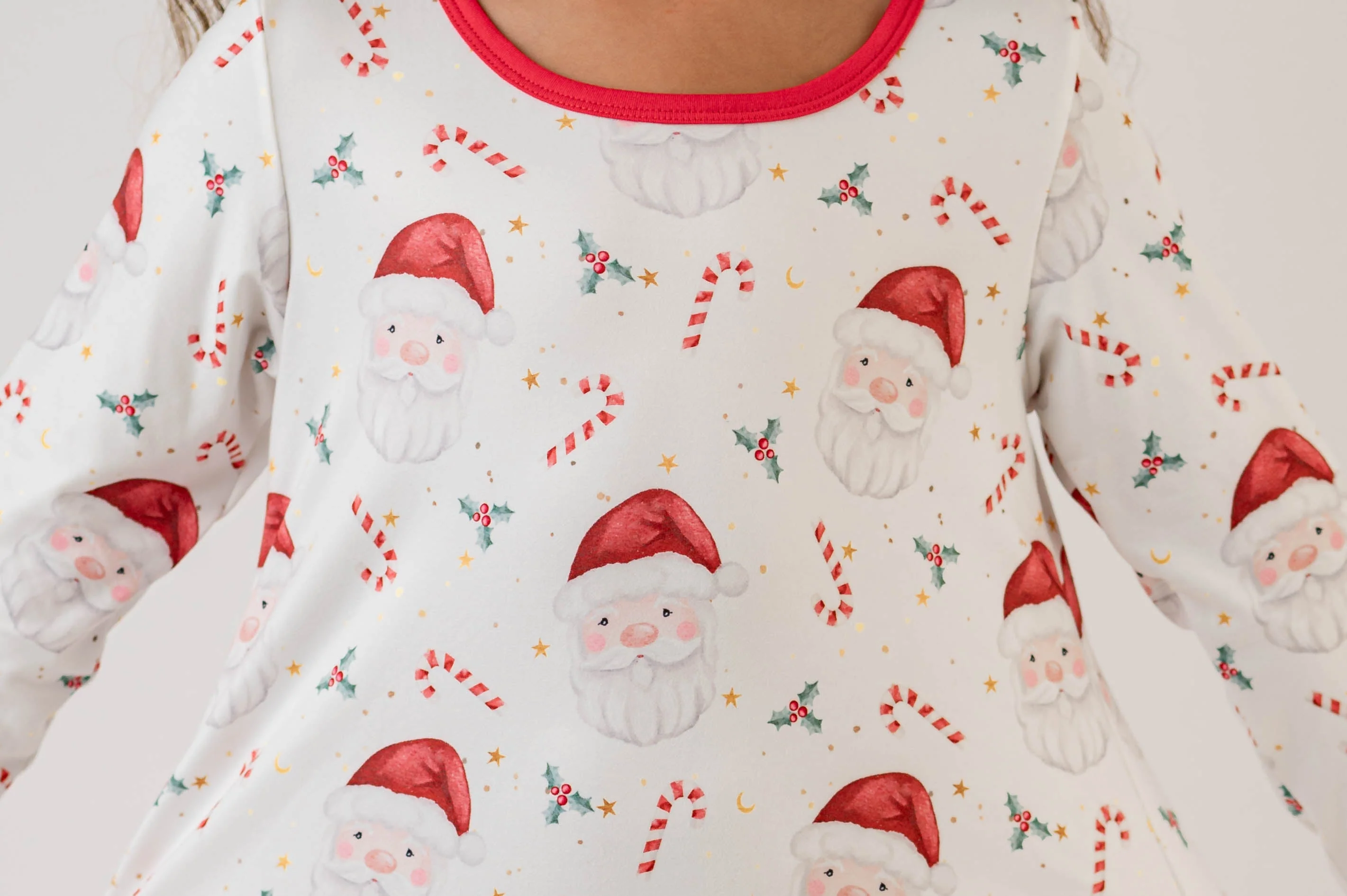 SANTA & CANDY CANE NIGHTGOWN & DOLL NIGHTGOWN