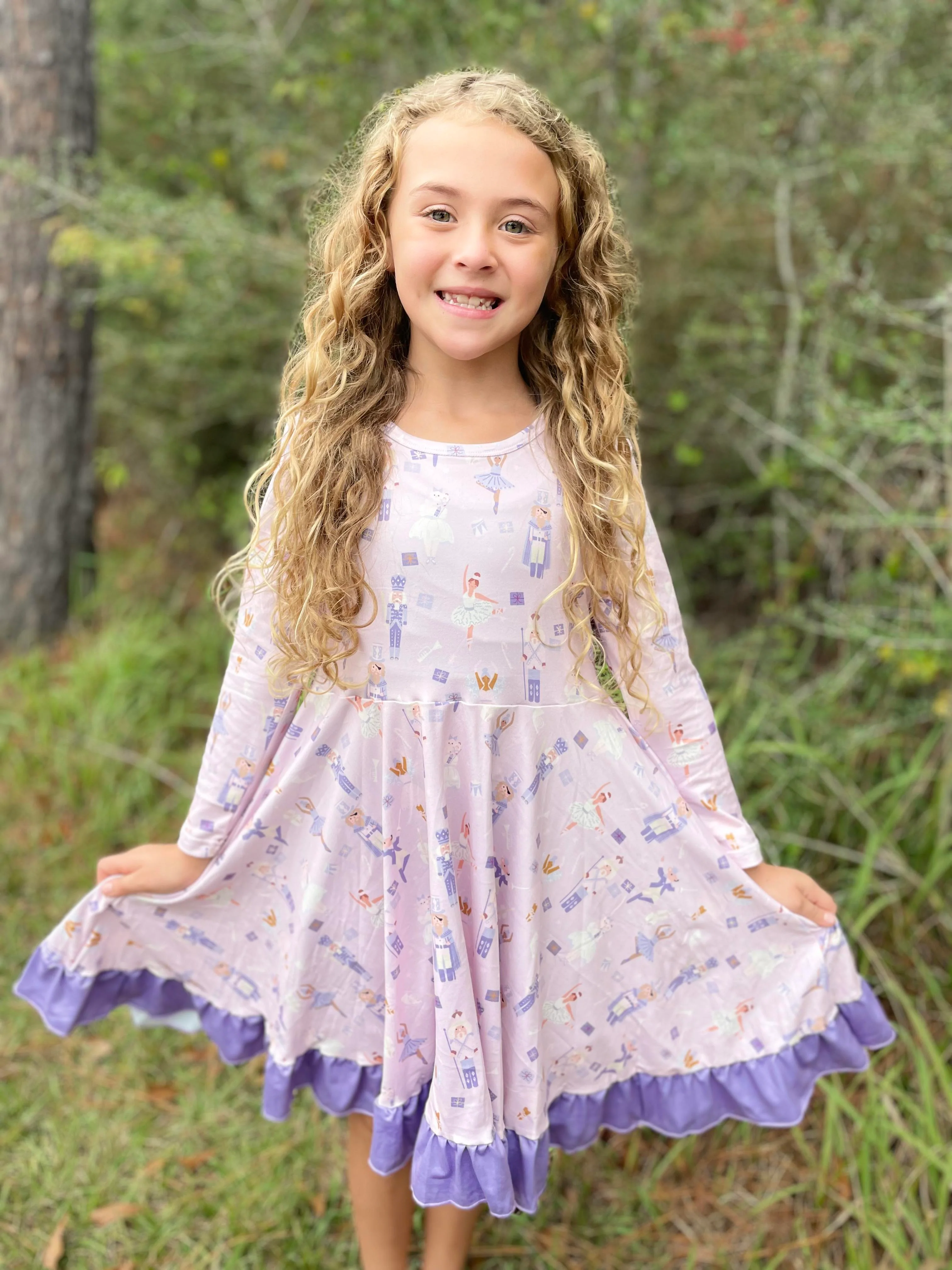 BALLERINA PURPLE RUFFLE DRESS