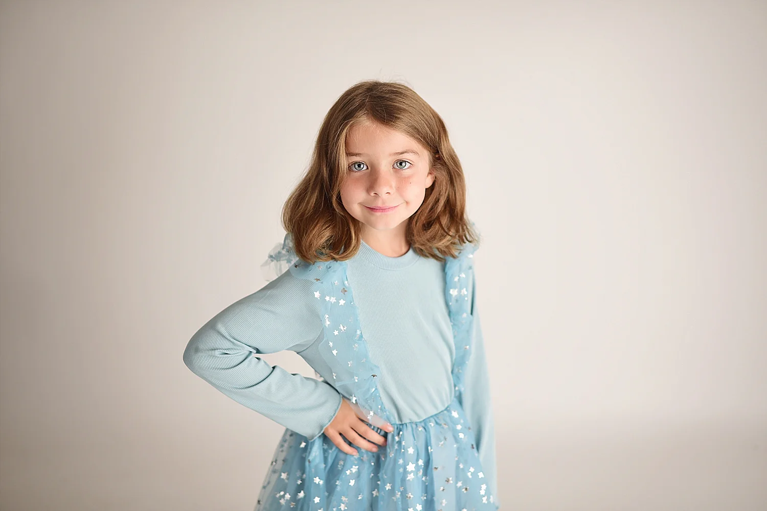 SNOWY BLUE STAR TUTU DRESS