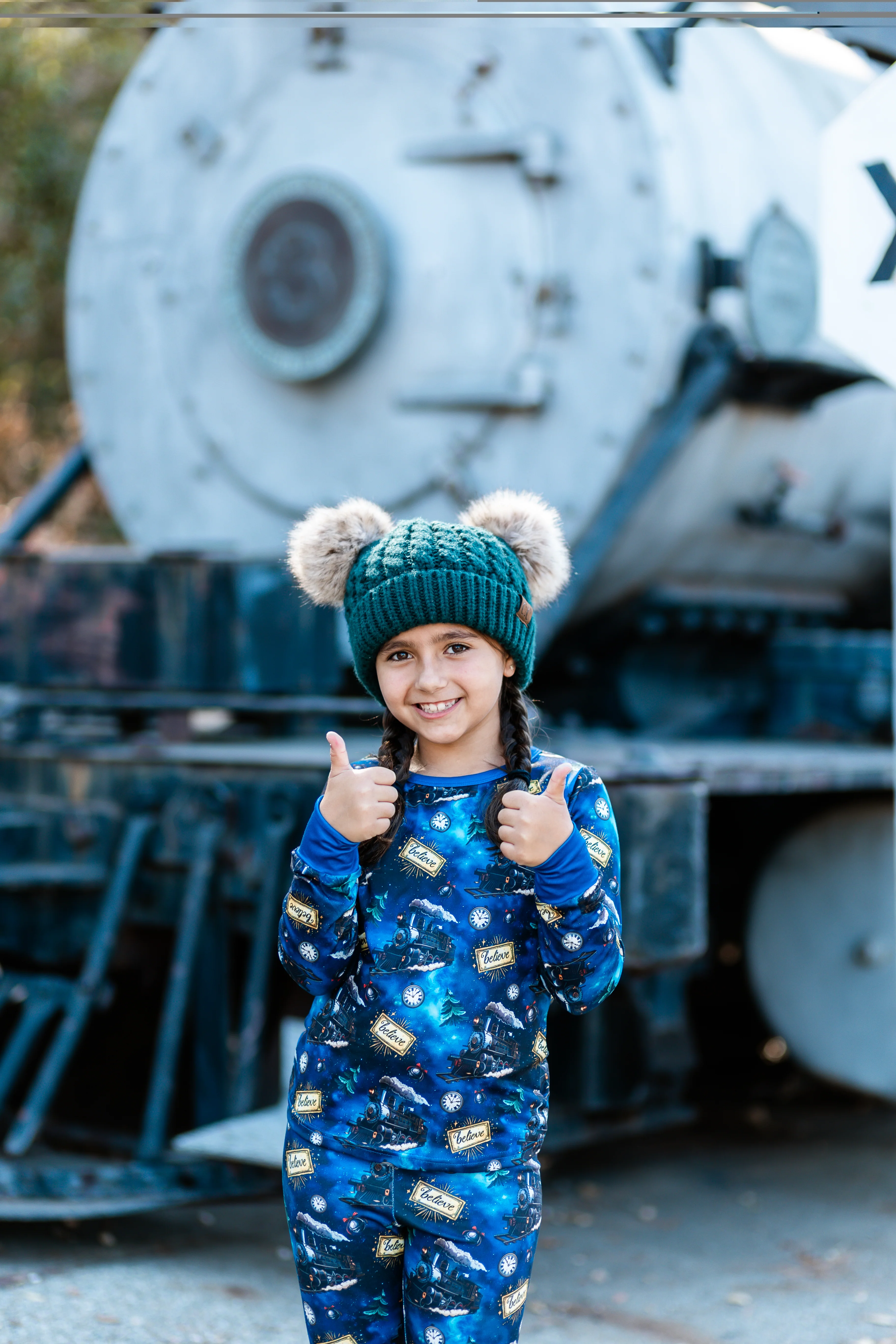 CHRISTMAS TRAIN PAJAMAS