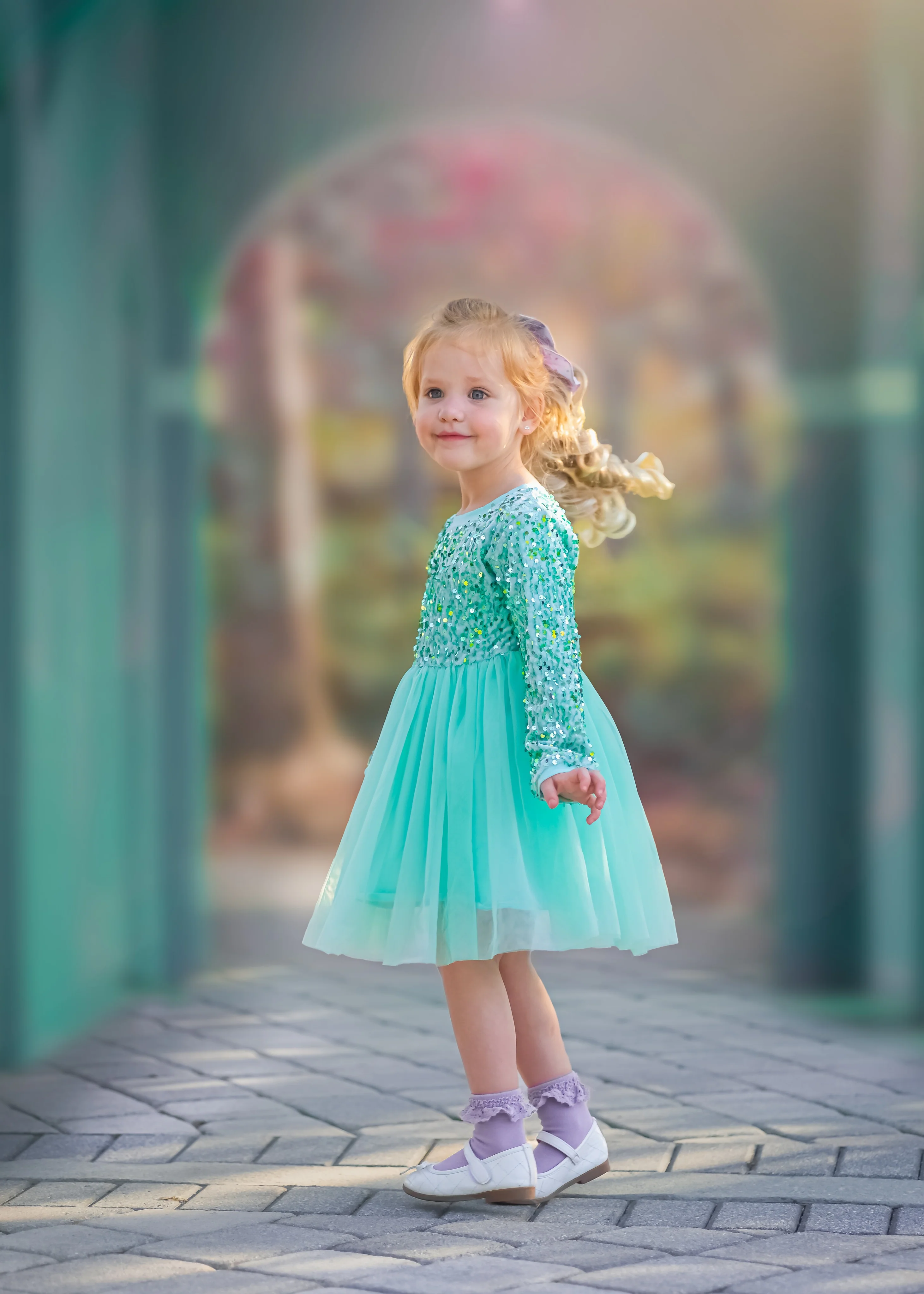 SPRING SPARKLE MINT DRESS