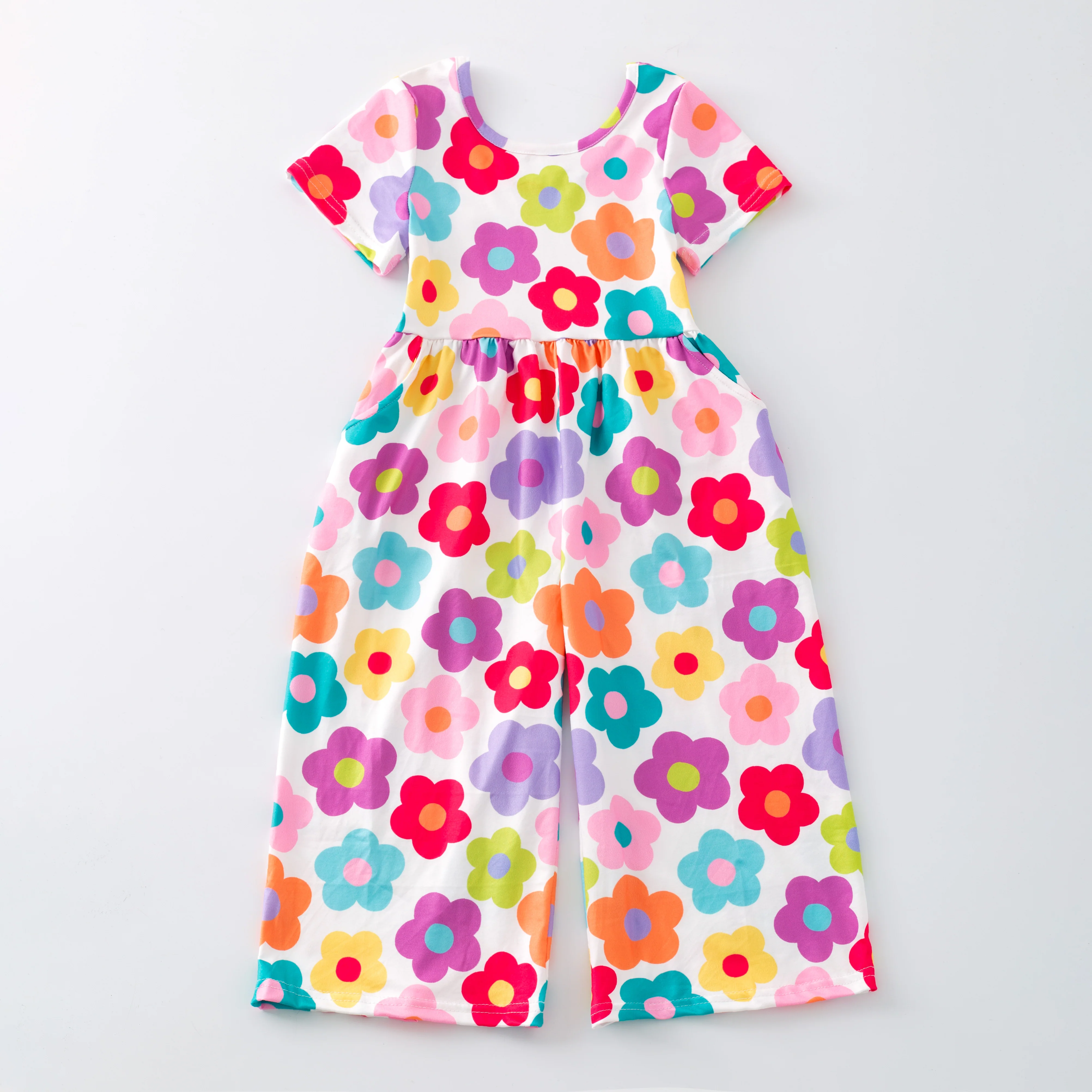 RAINBOW FLORAL JUMPSUIT