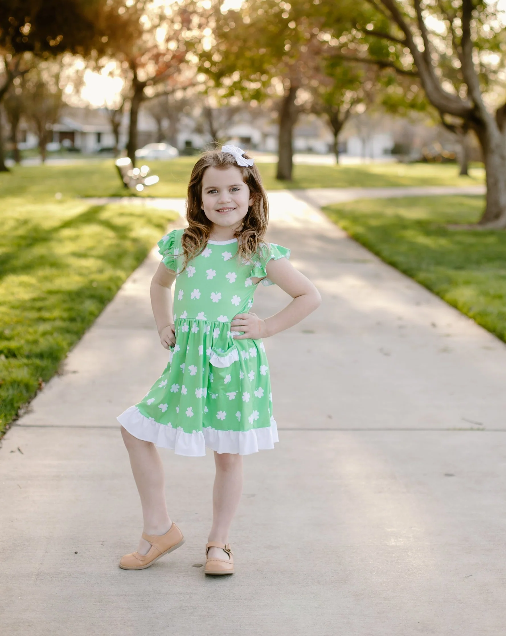 SHAMROCK DRESS WITH POCKETS