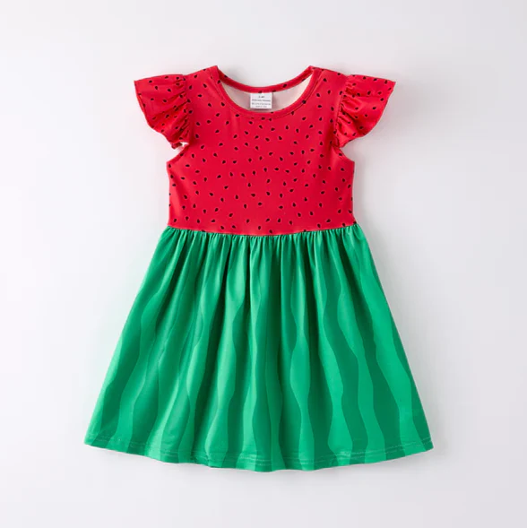 WATERMELON FLUTTER DRESS