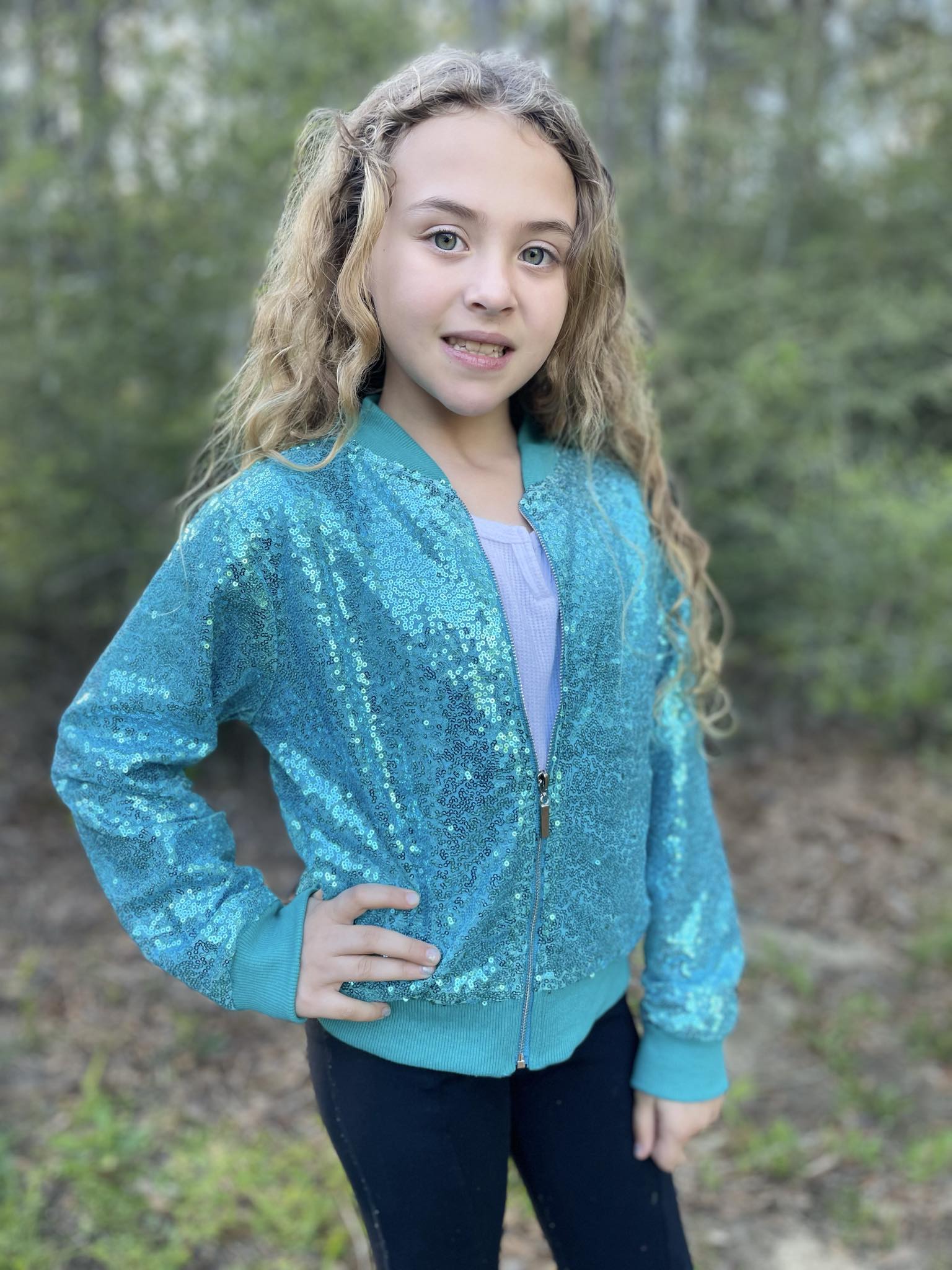 TEAL SPARKLE JACKETS