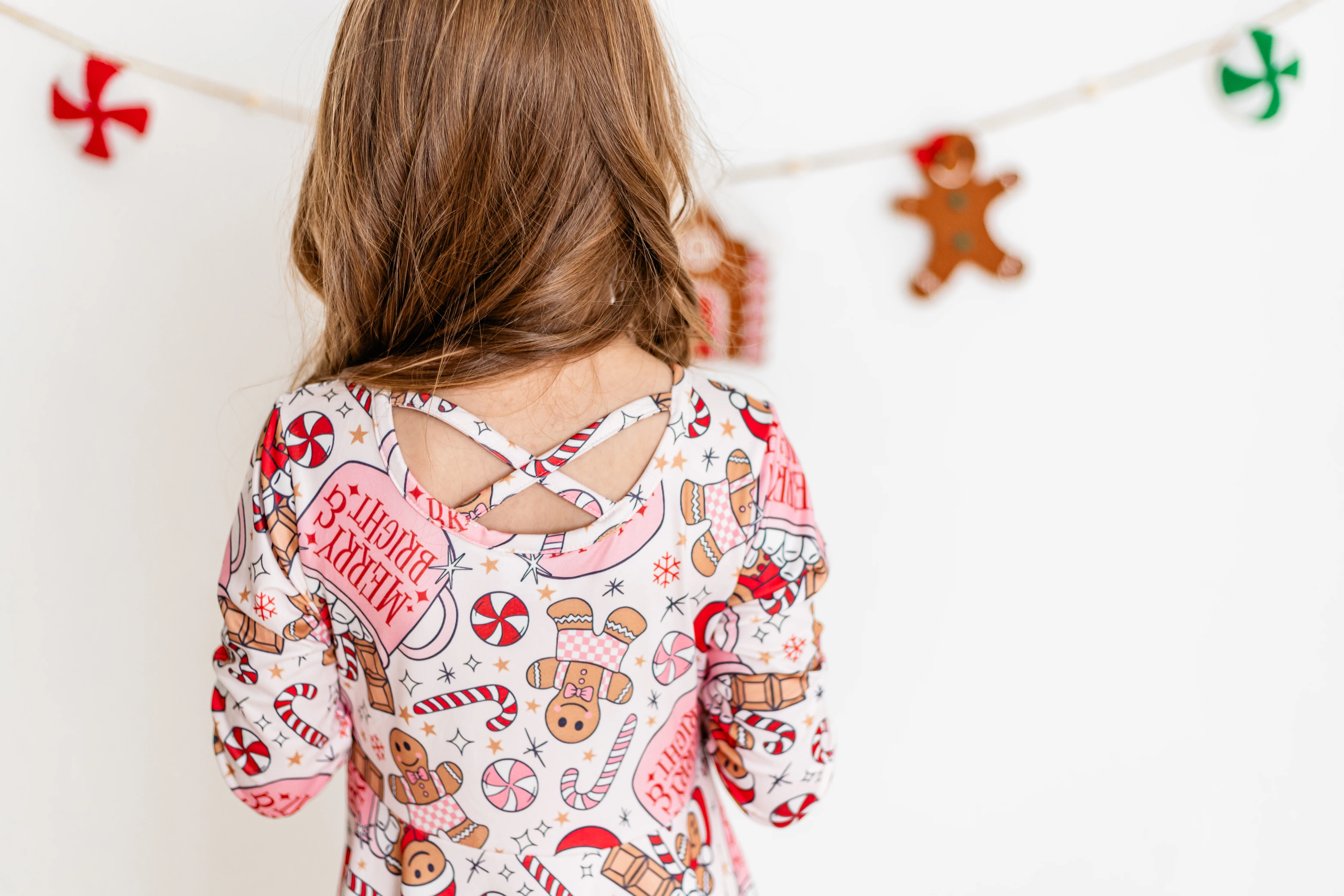 CHRISTMAS GINGERBREAD TWIRL DRESS