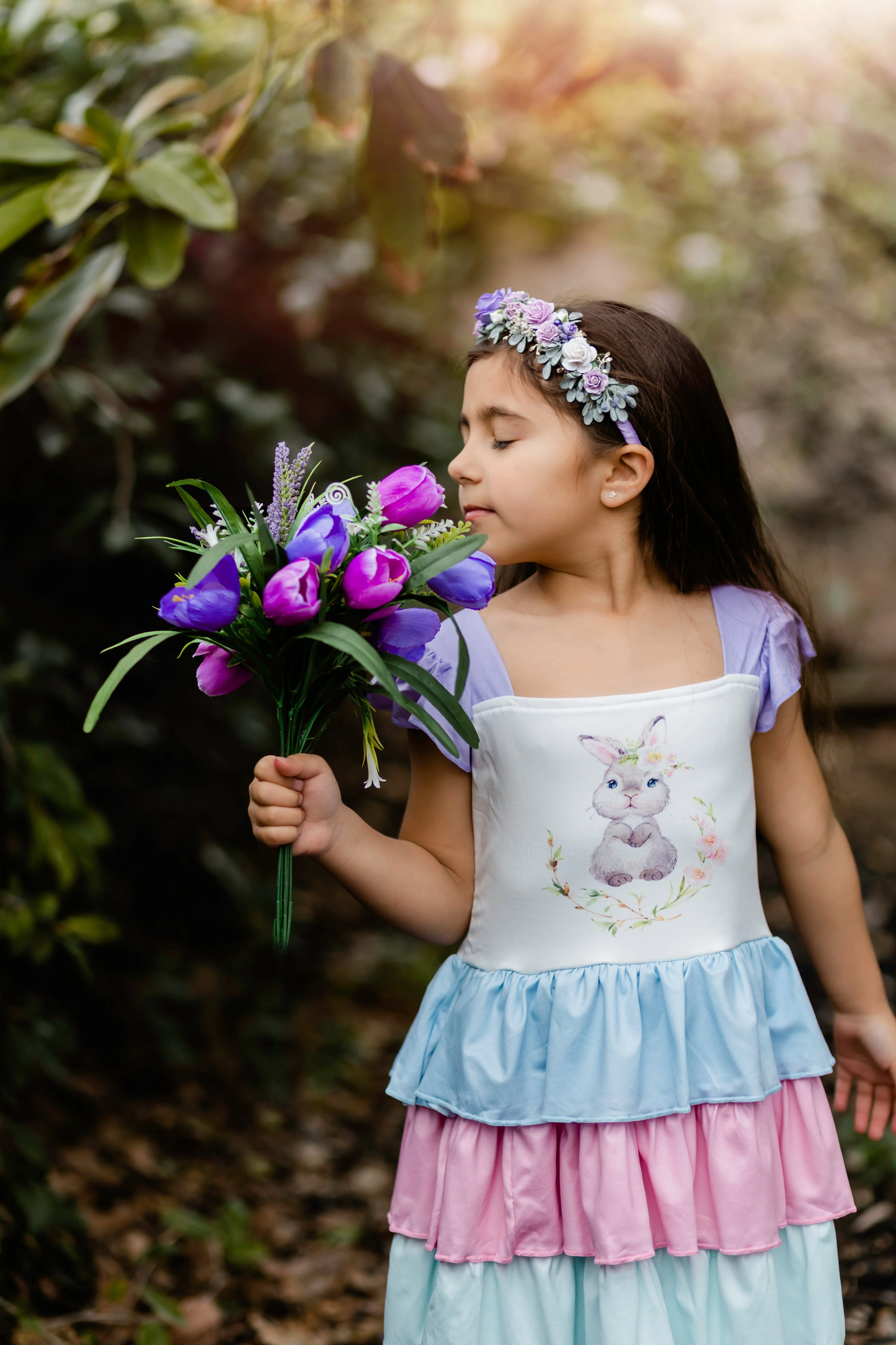 ANNA EASTER RUFFLED DRESS