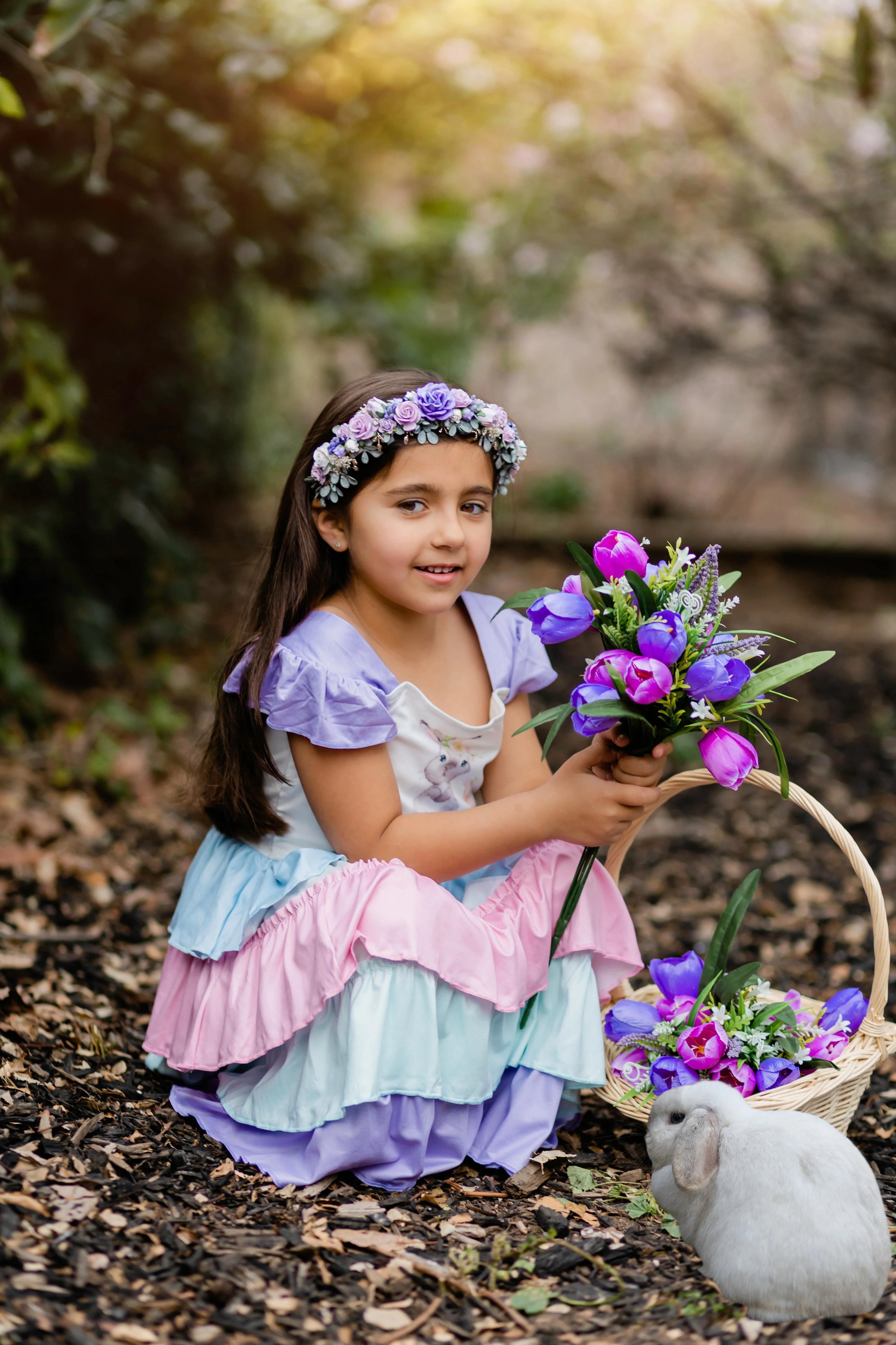 ANNA EASTER RUFFLED DRESS
