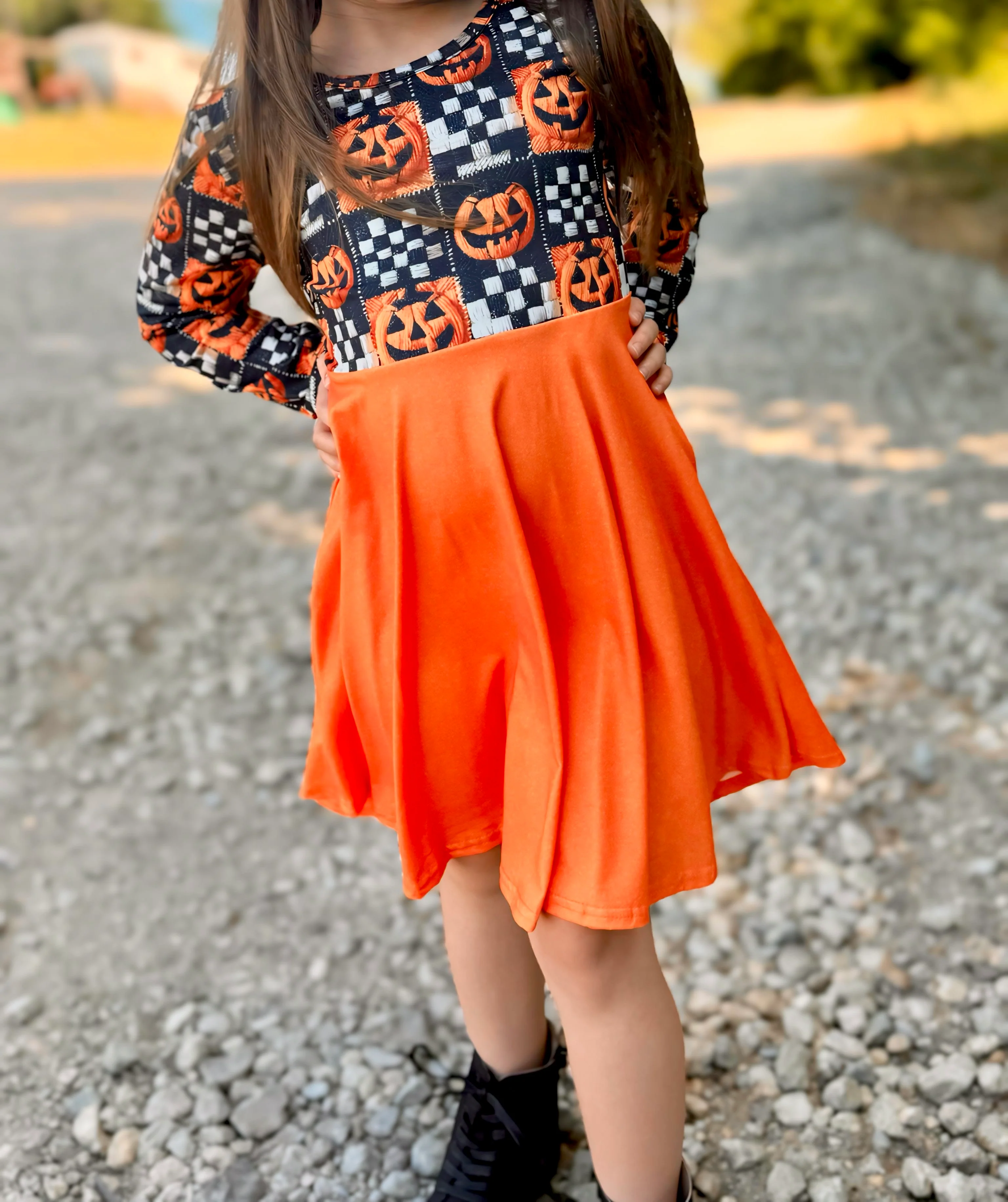 PUMPKIN PATCHES TWIRL DRESS