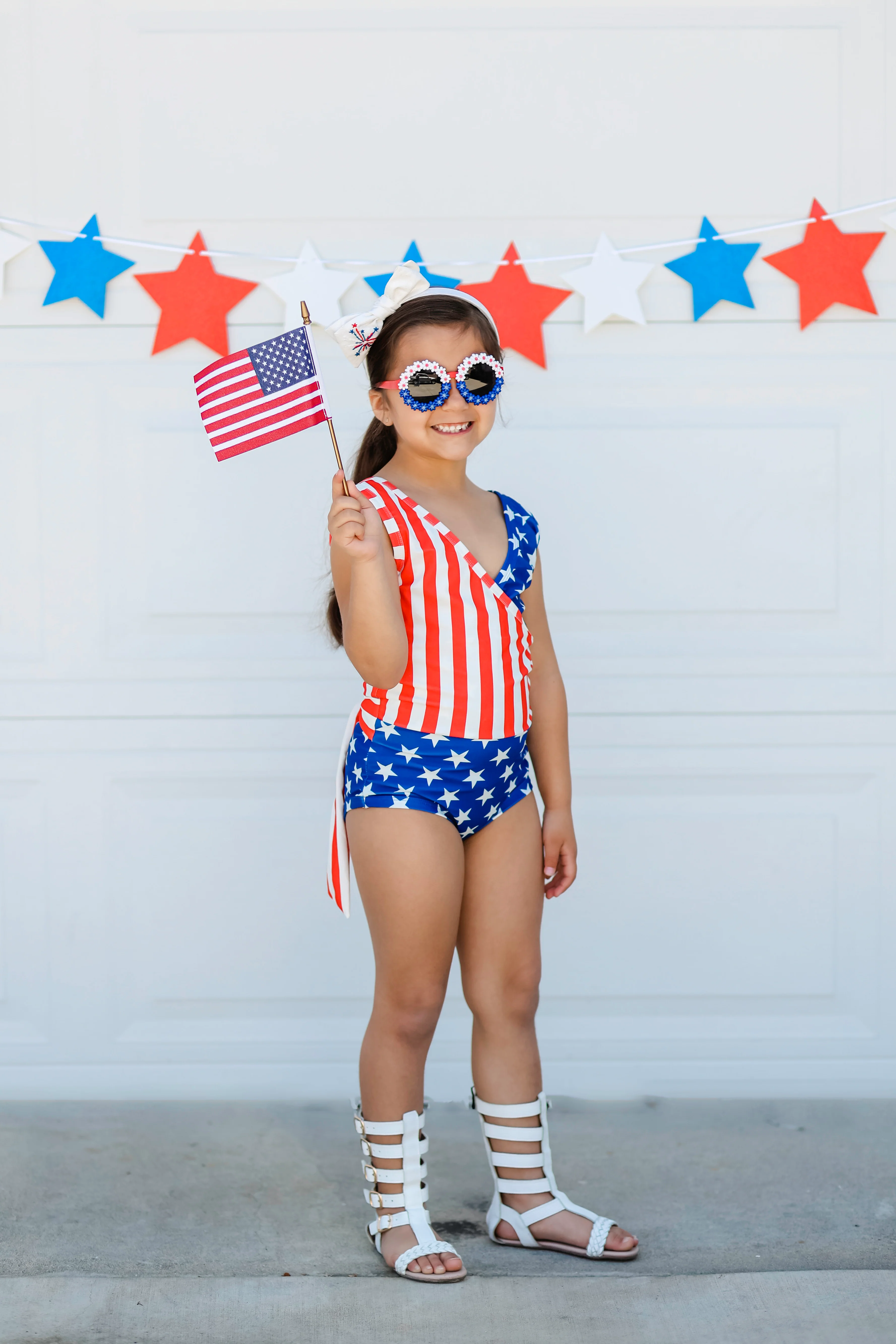 PATRIOTIC STAR & STRIPES SWIMSUIT