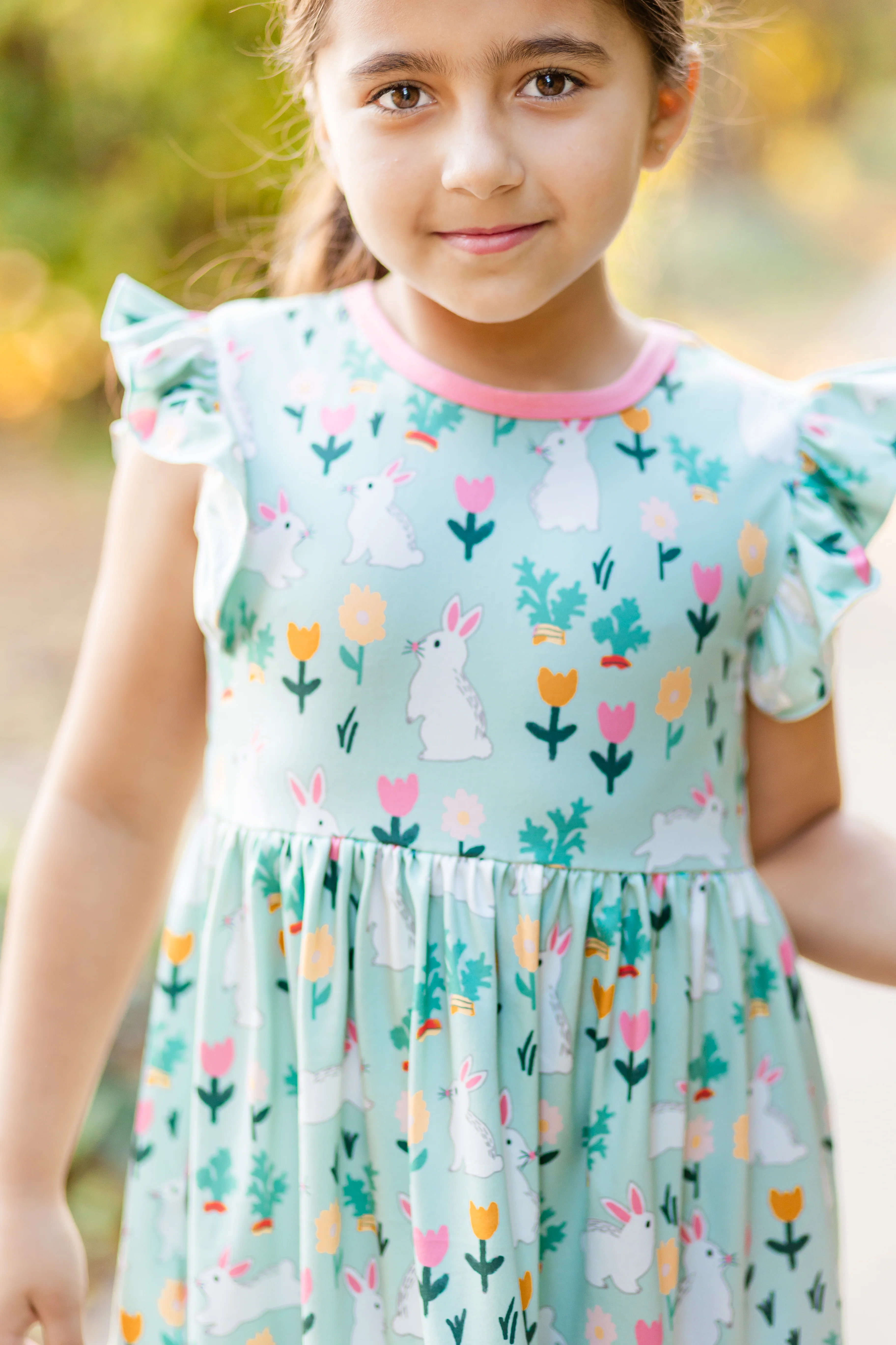 EASTER MINT BUNNY DRESS