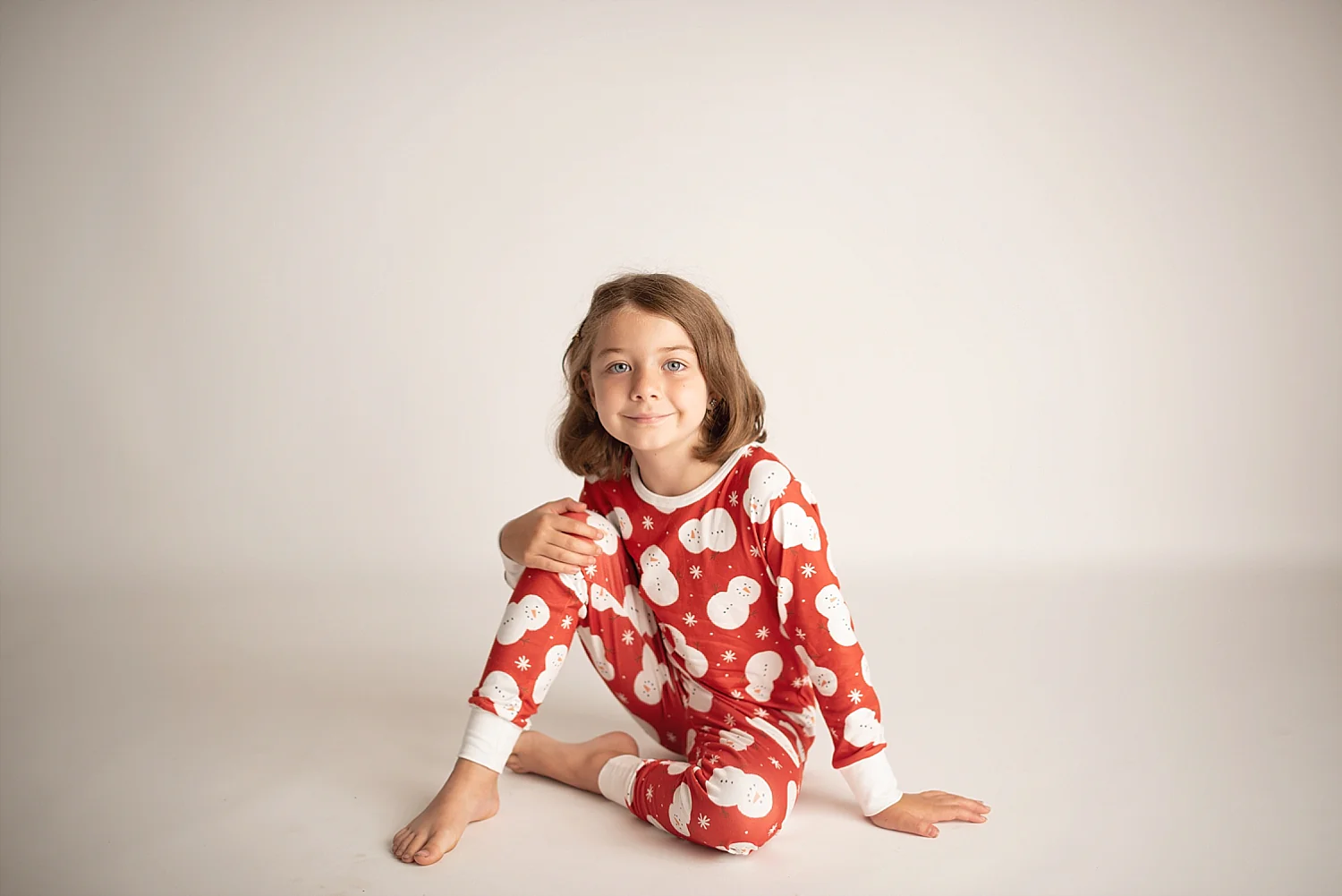 SNOWMAN RED PAJAMAS