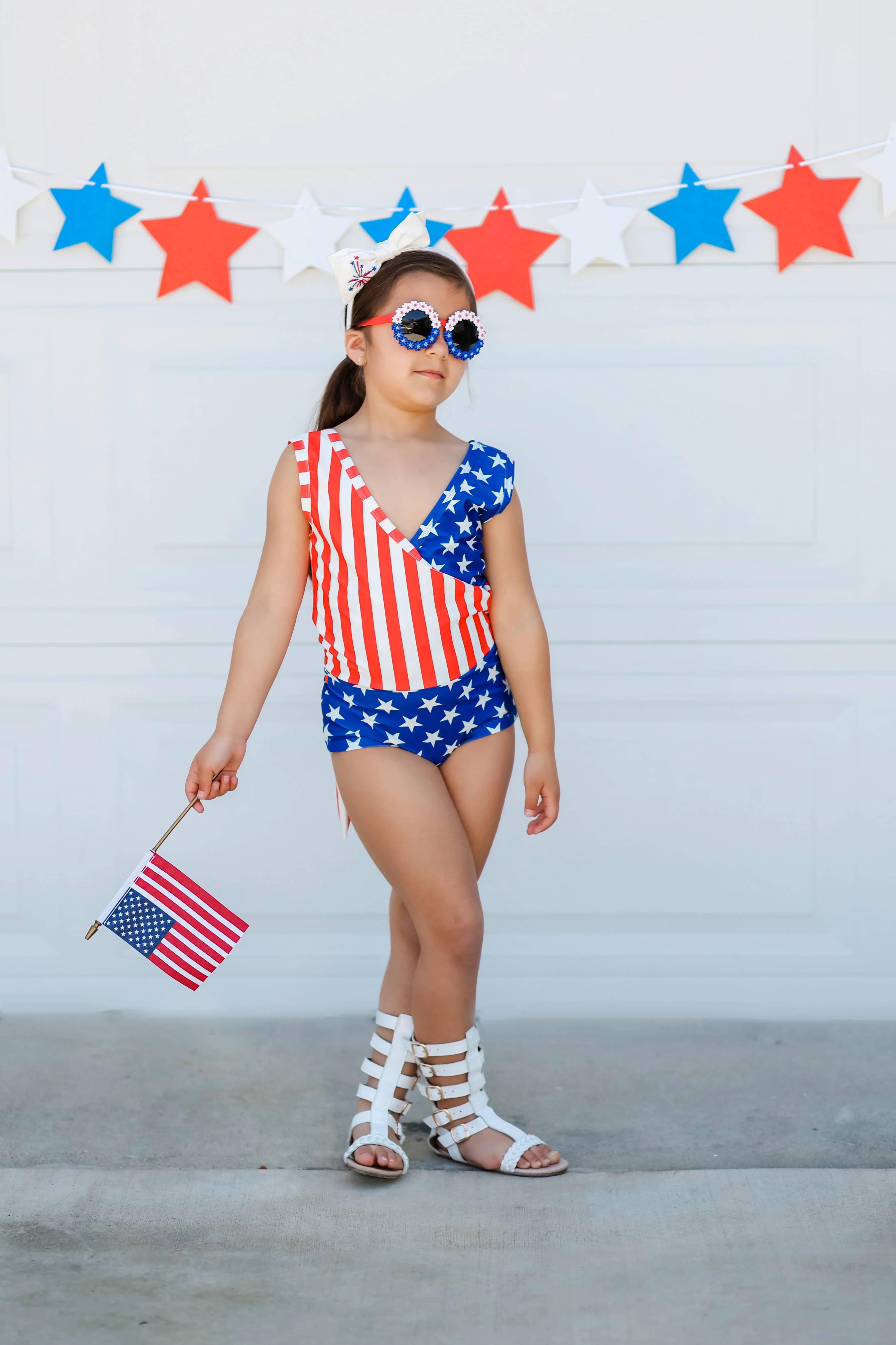 PATRIOTIC STAR & STRIPES SWIMSUIT