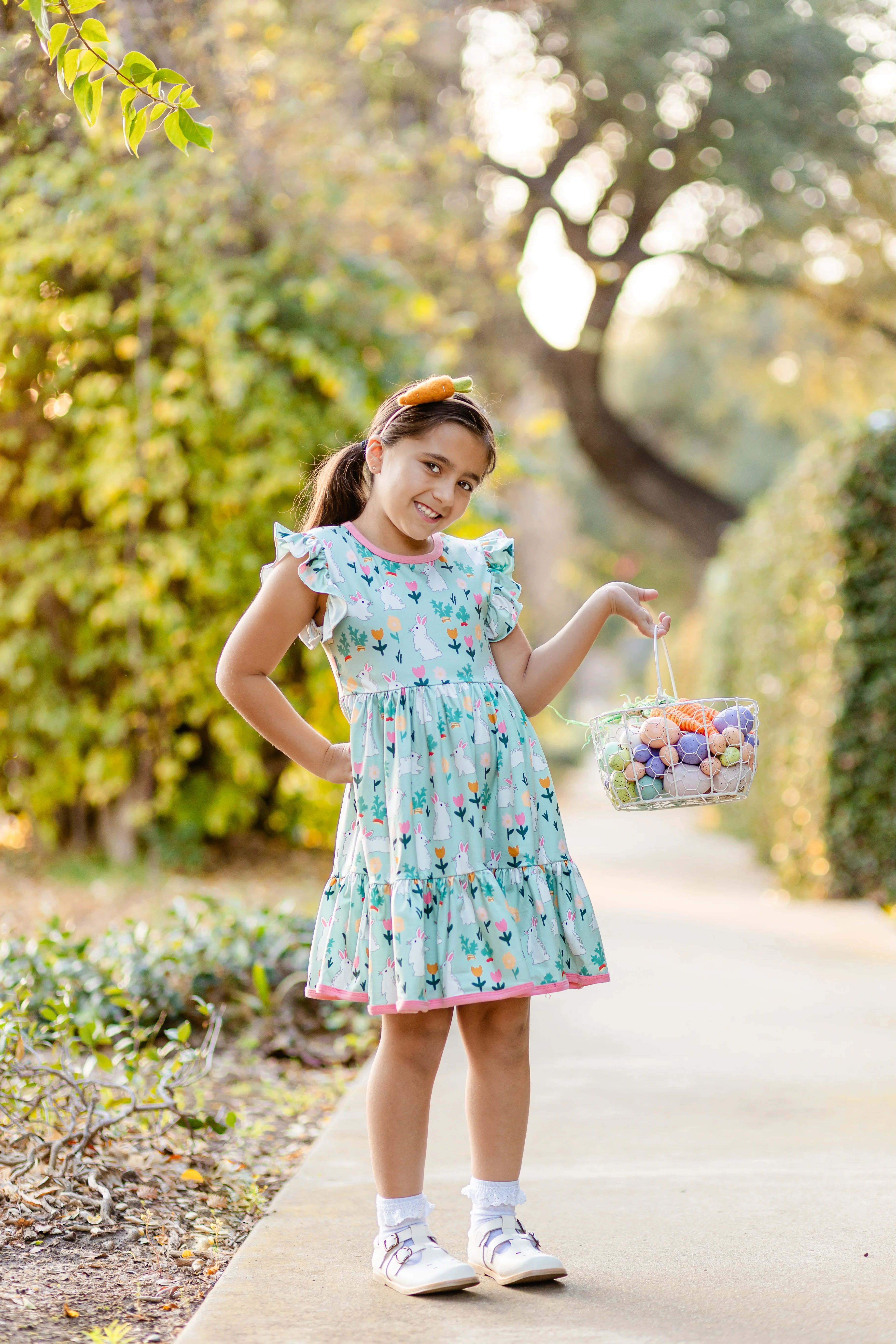 EASTER MINT BUNNY DRESS