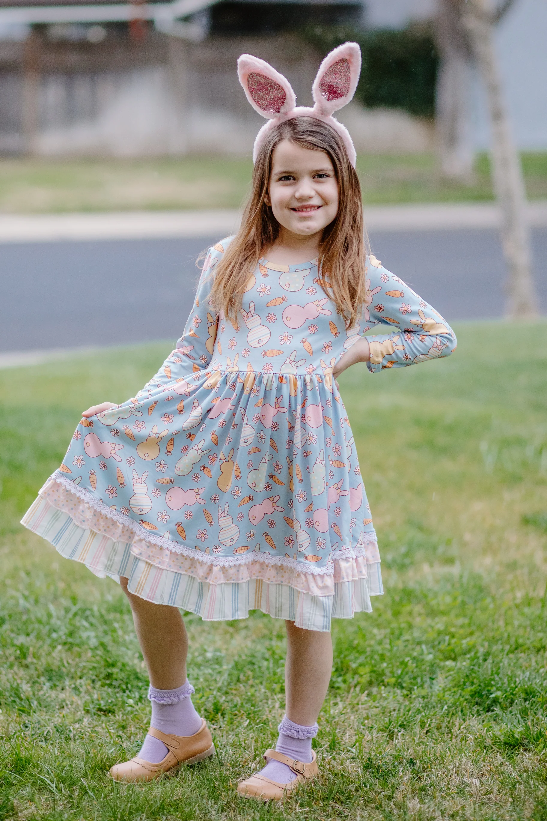 EASTER BUNNY RUFFLE DRESS
