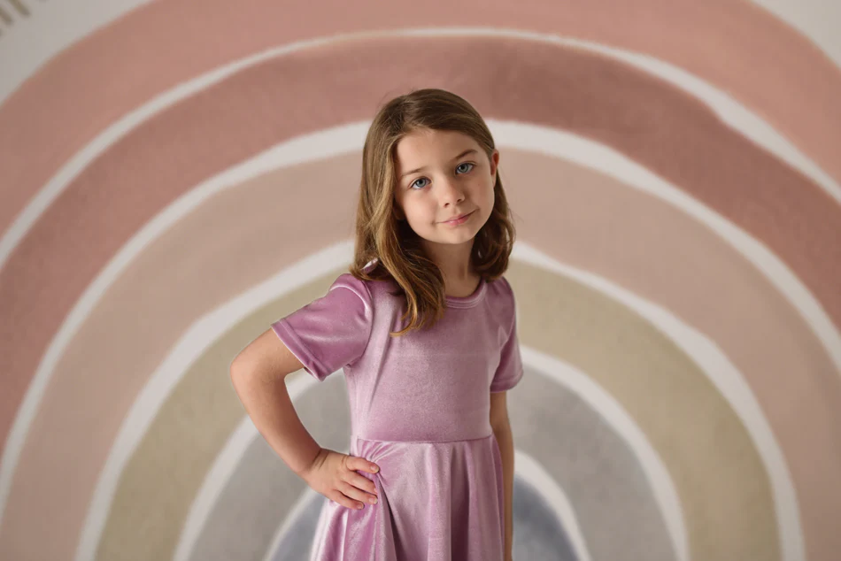 ELIZE LAVENDER WILDFLOWER TWIRL DRESS