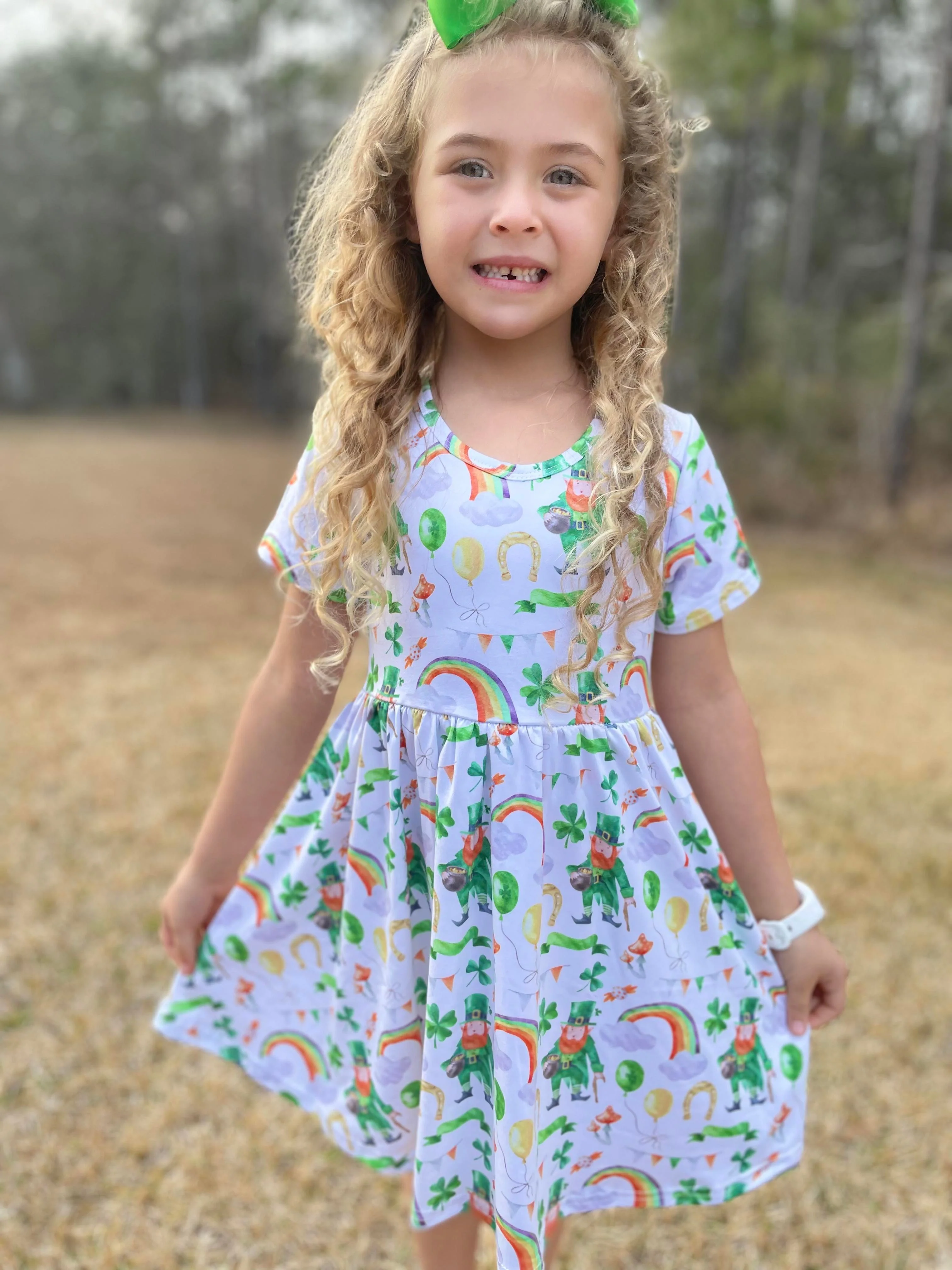 ST PATRITCKS DAY LEPRECHAUN TWIRL DRESS