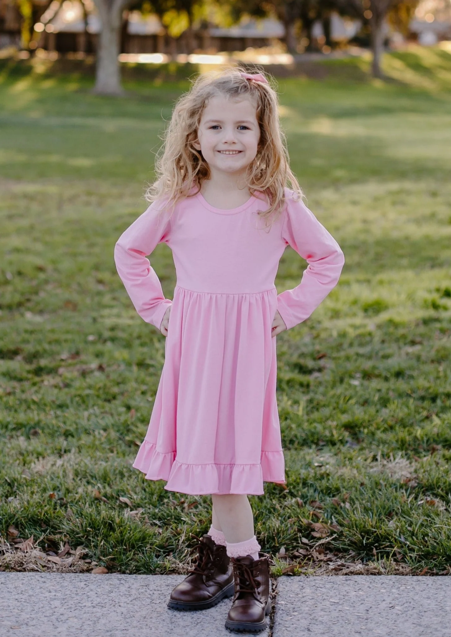 DIXIE TWIRLY DRESS - PINK