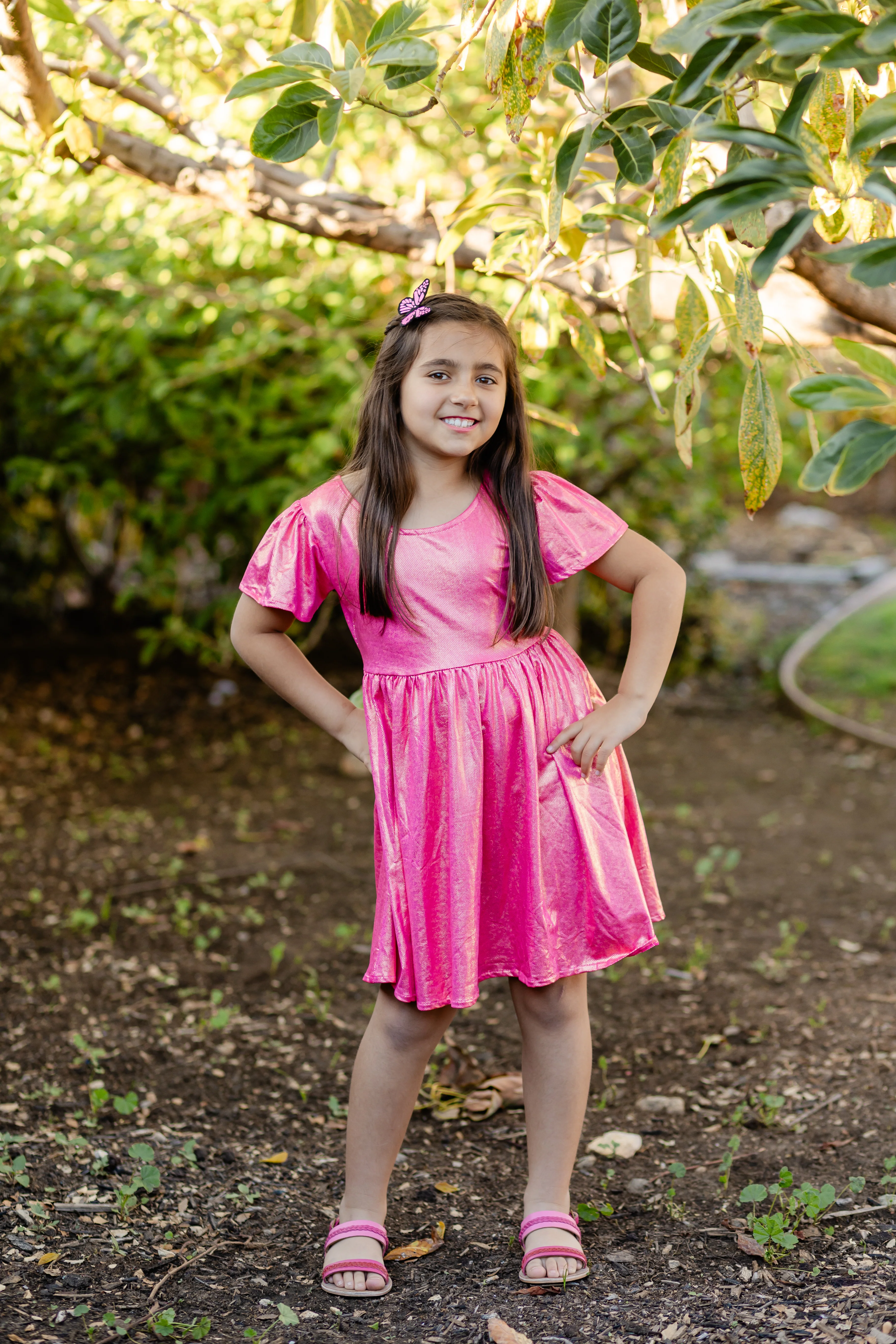 SPRING SHIMMER PINK DRESS