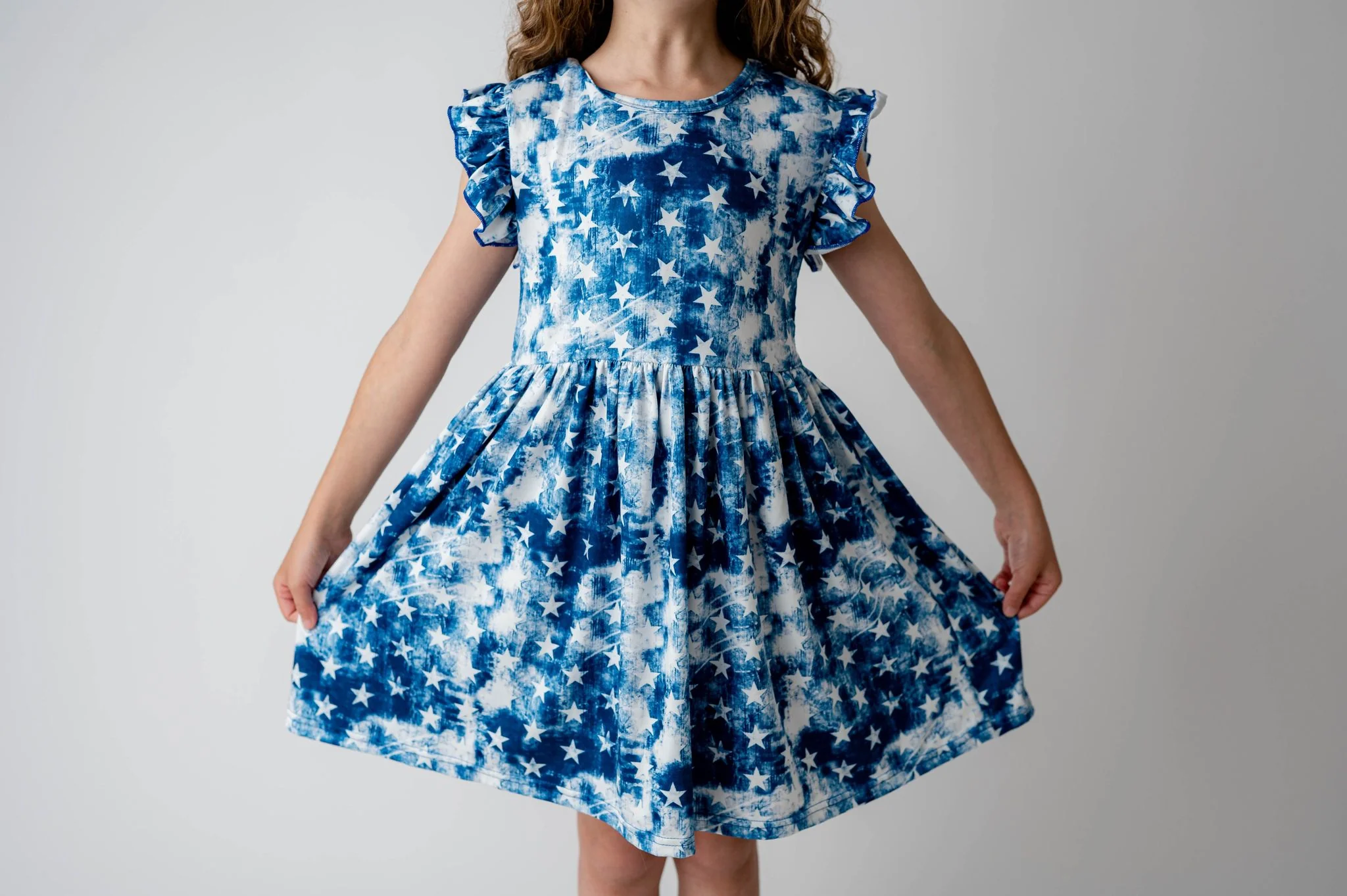 PATRIOTIC TYE DYE STARS DRESS