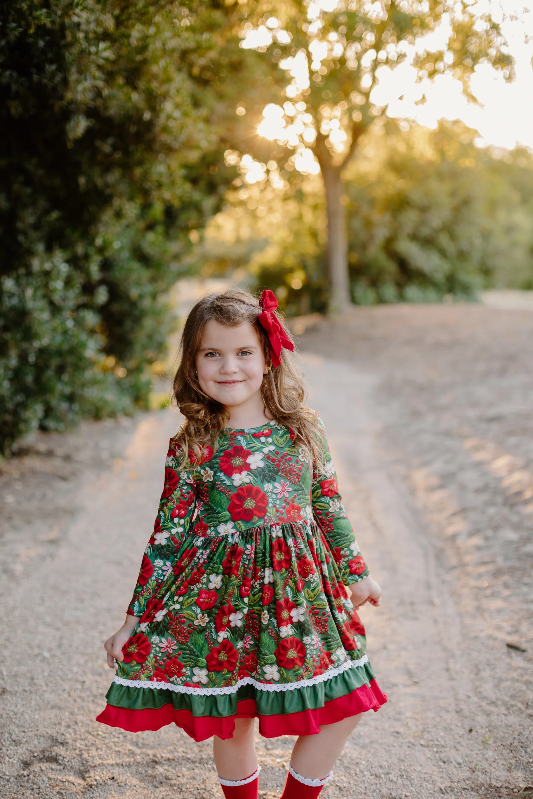 CHRISTMAS FLORAL DRESS