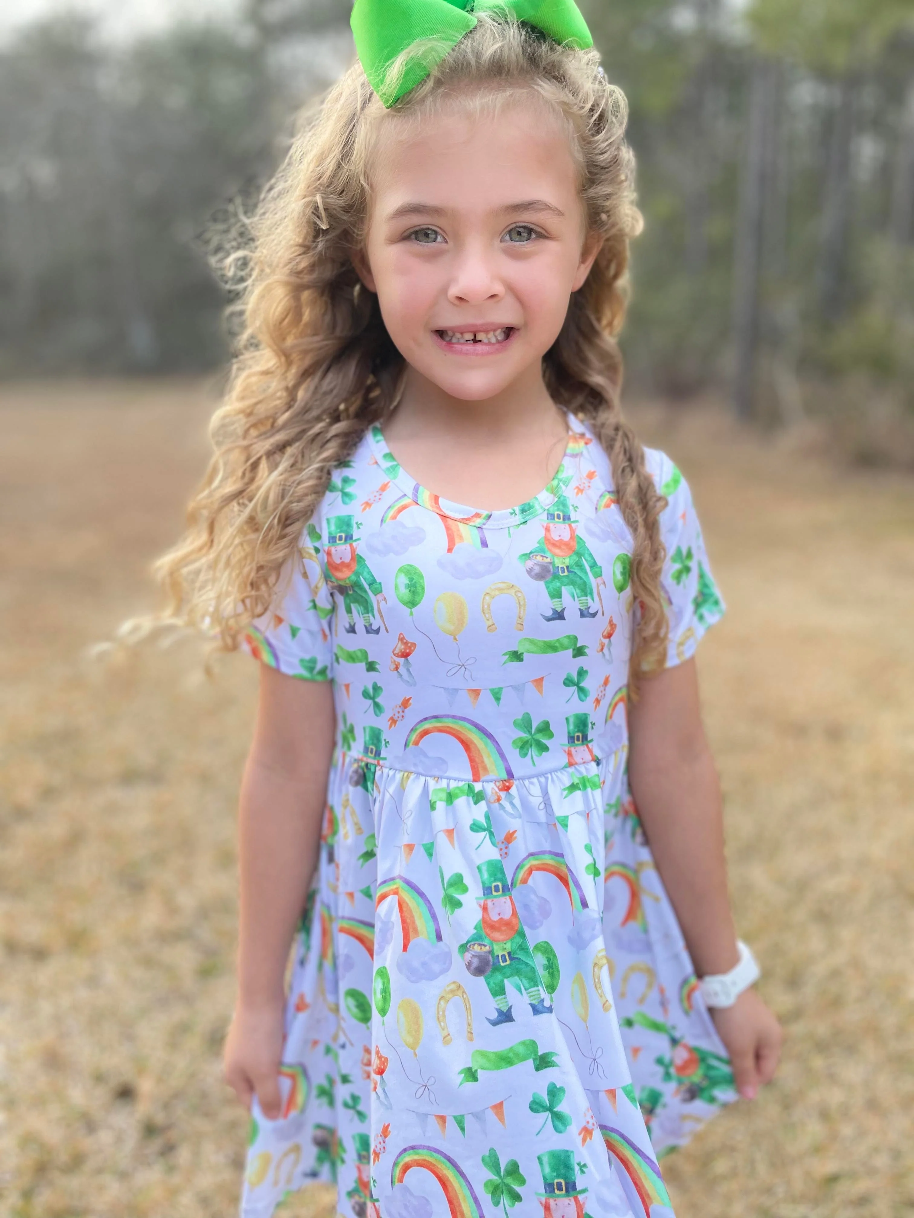 ST PATRITCKS DAY LEPRECHAUN TWIRL DRESS