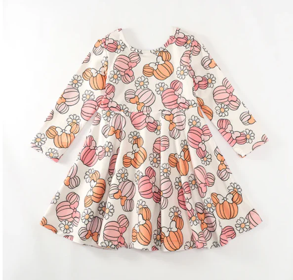 PUMPKIN MOUSE DAISY DRESS