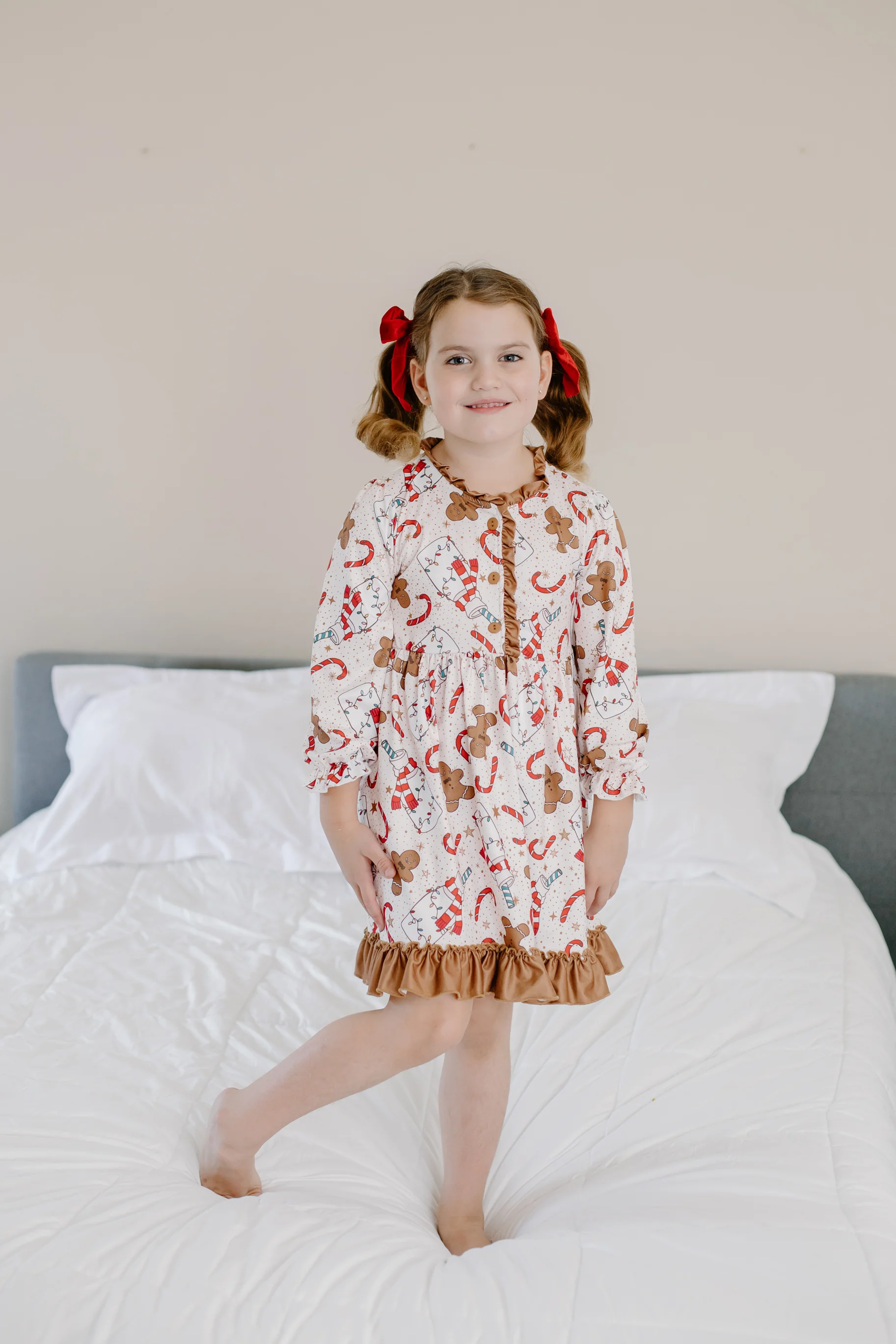 GINGERBREAD COOKIES & MILK LOUNGE GOWN