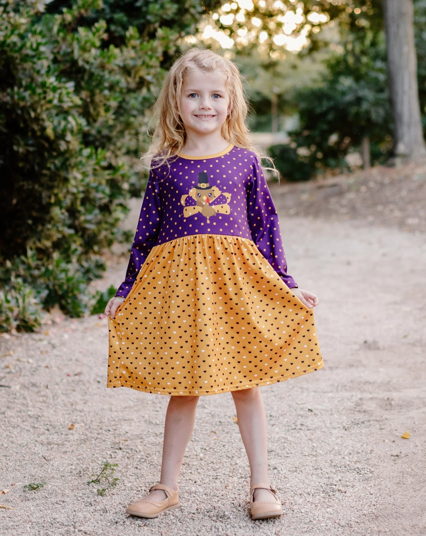 THANKSGIVING TURKEY LONG SLEEVES DRESS