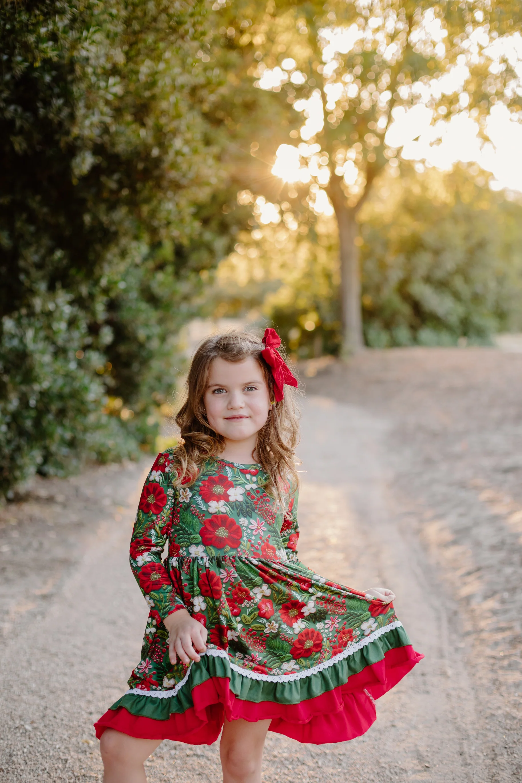 CHRISTMAS FLORAL DRESS