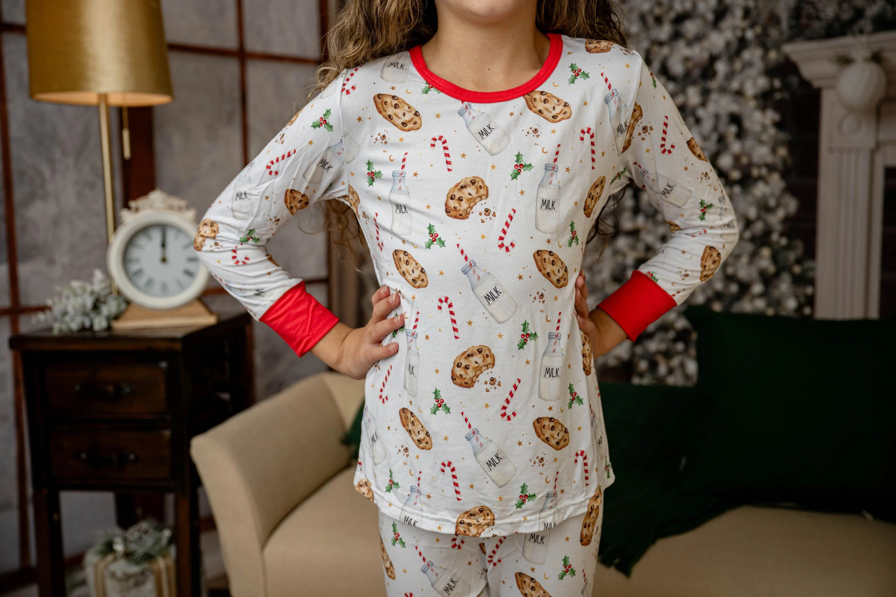 CHRISTMAS COOKIES & MILK BAMBOO PAJAMAS