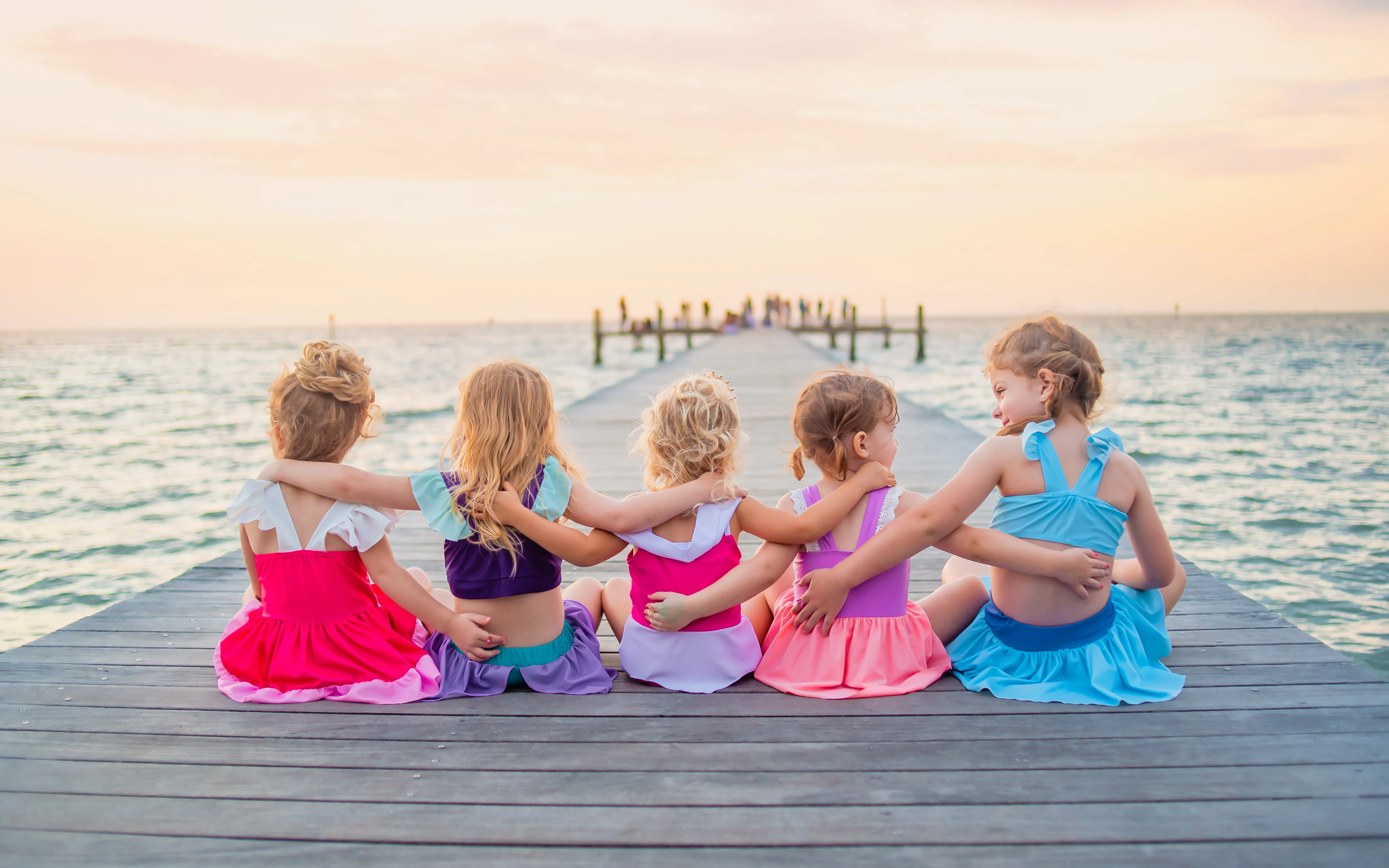 LONG HAIR PRINCESS TWO PIECE SWIMSUIT