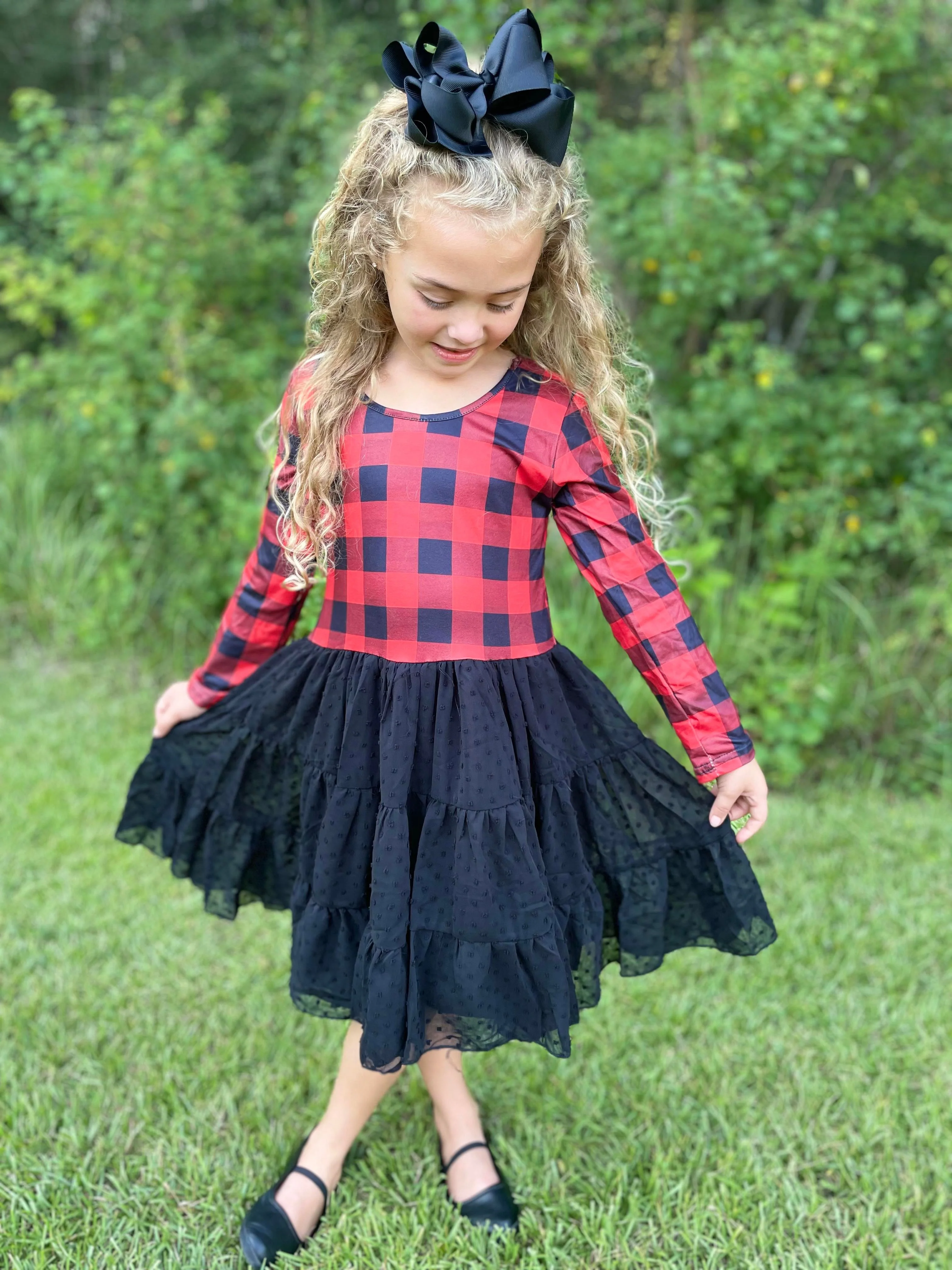 BUFFALO PLAID TUTU DRESS