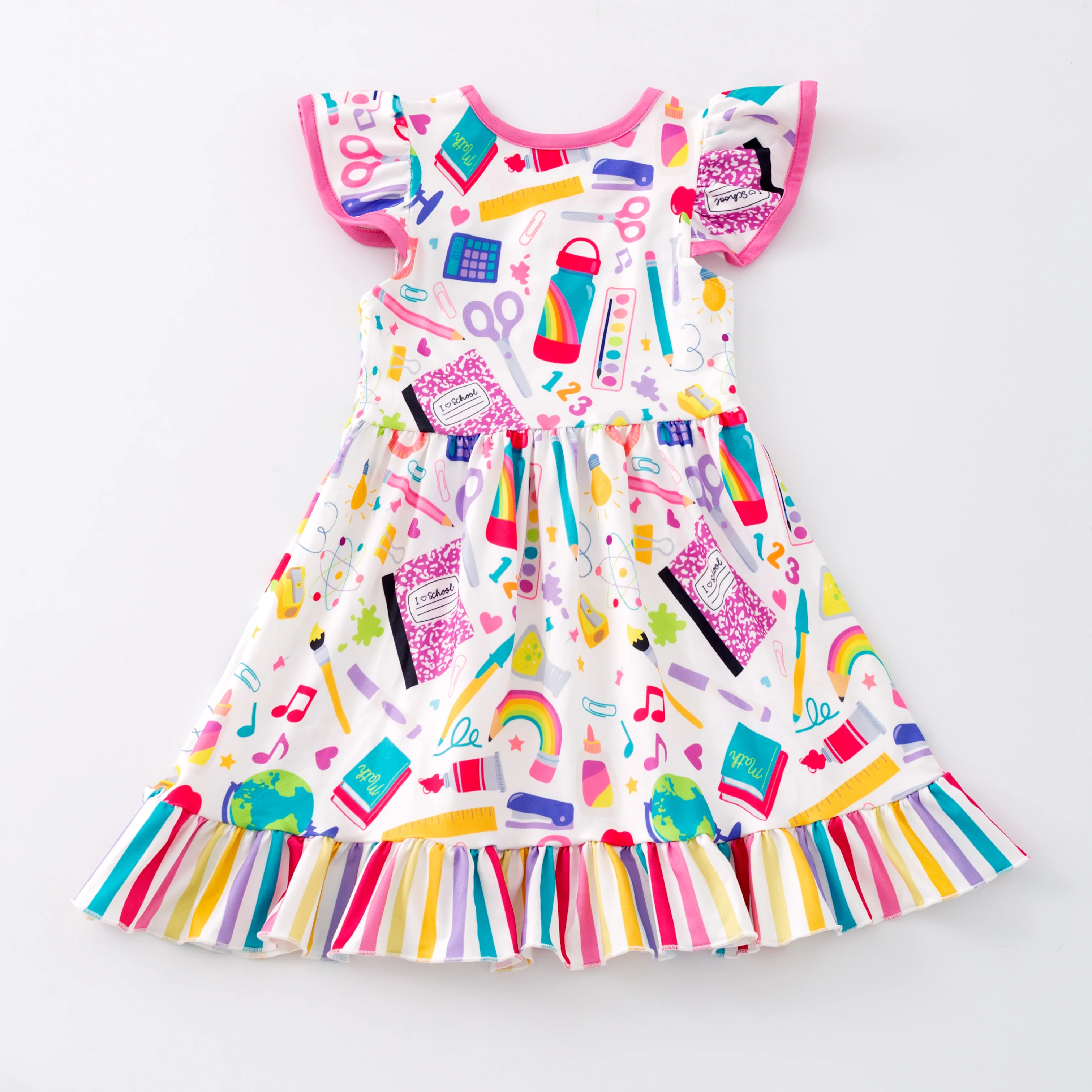 I HEART SCHOOL STRIPE DRESS PREORDER