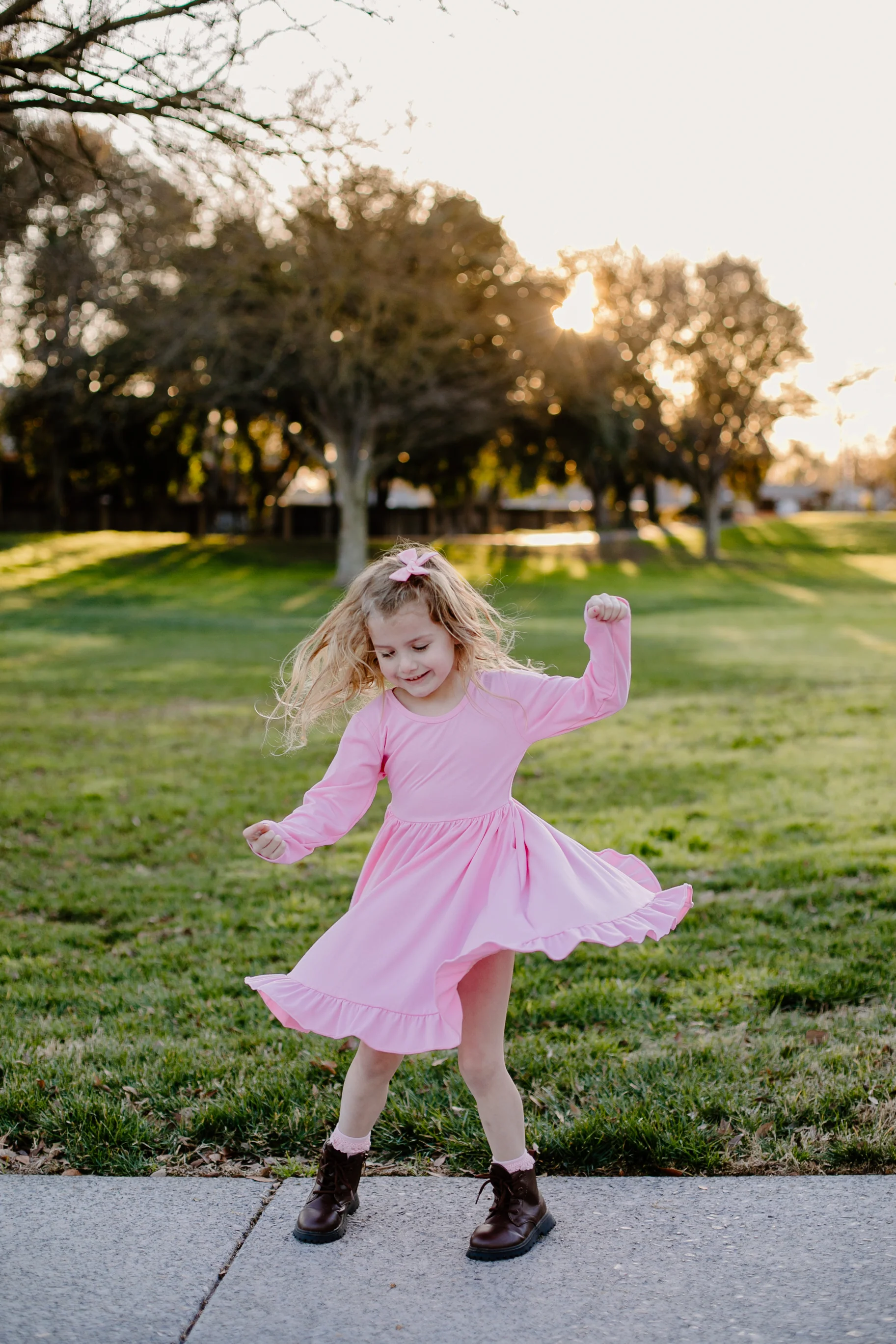 DIXIE TWIRLY DRESS - PINK