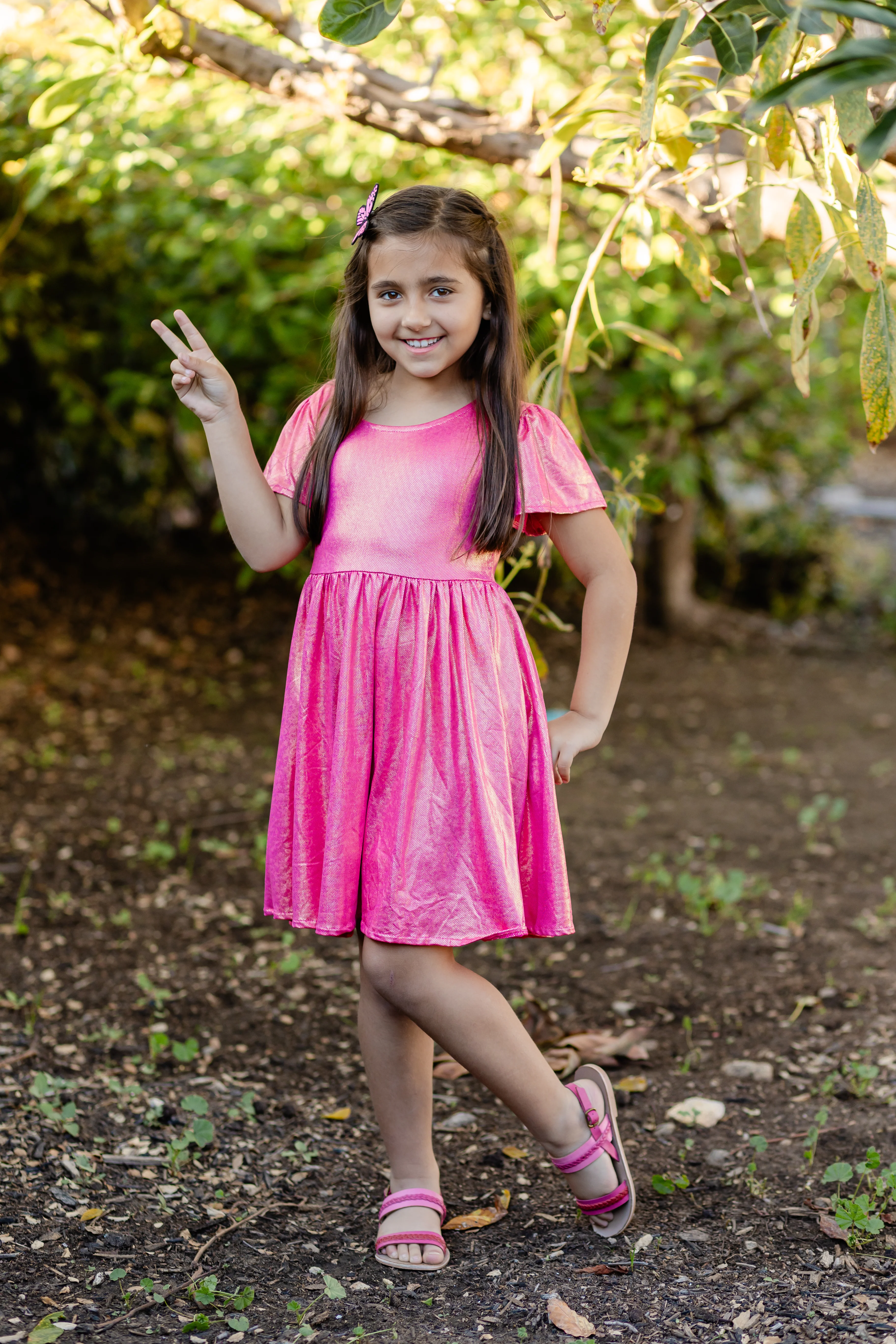 SPRING SHIMMER PINK DRESS