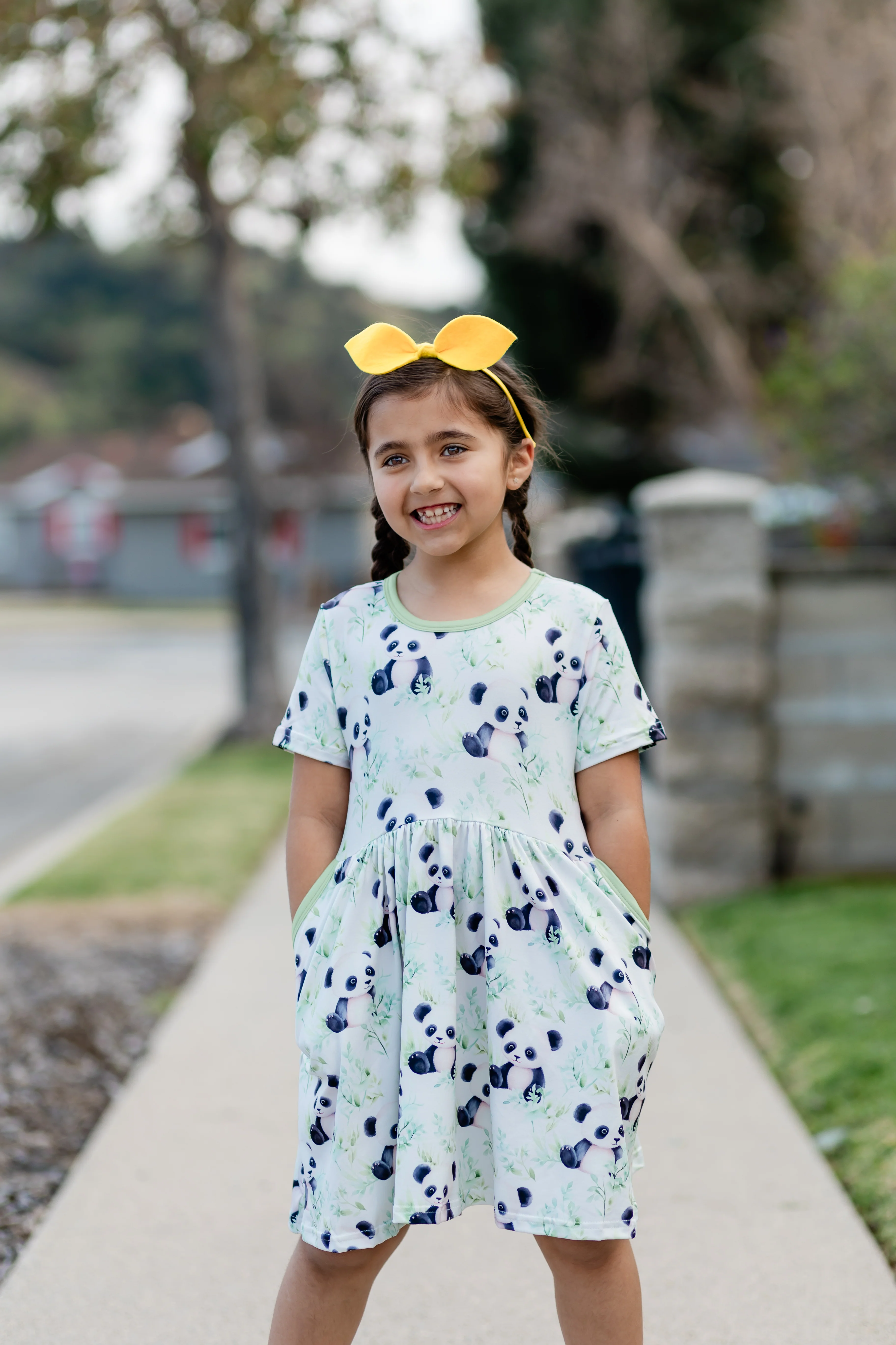 PANDA DRESS WITH POCKETS