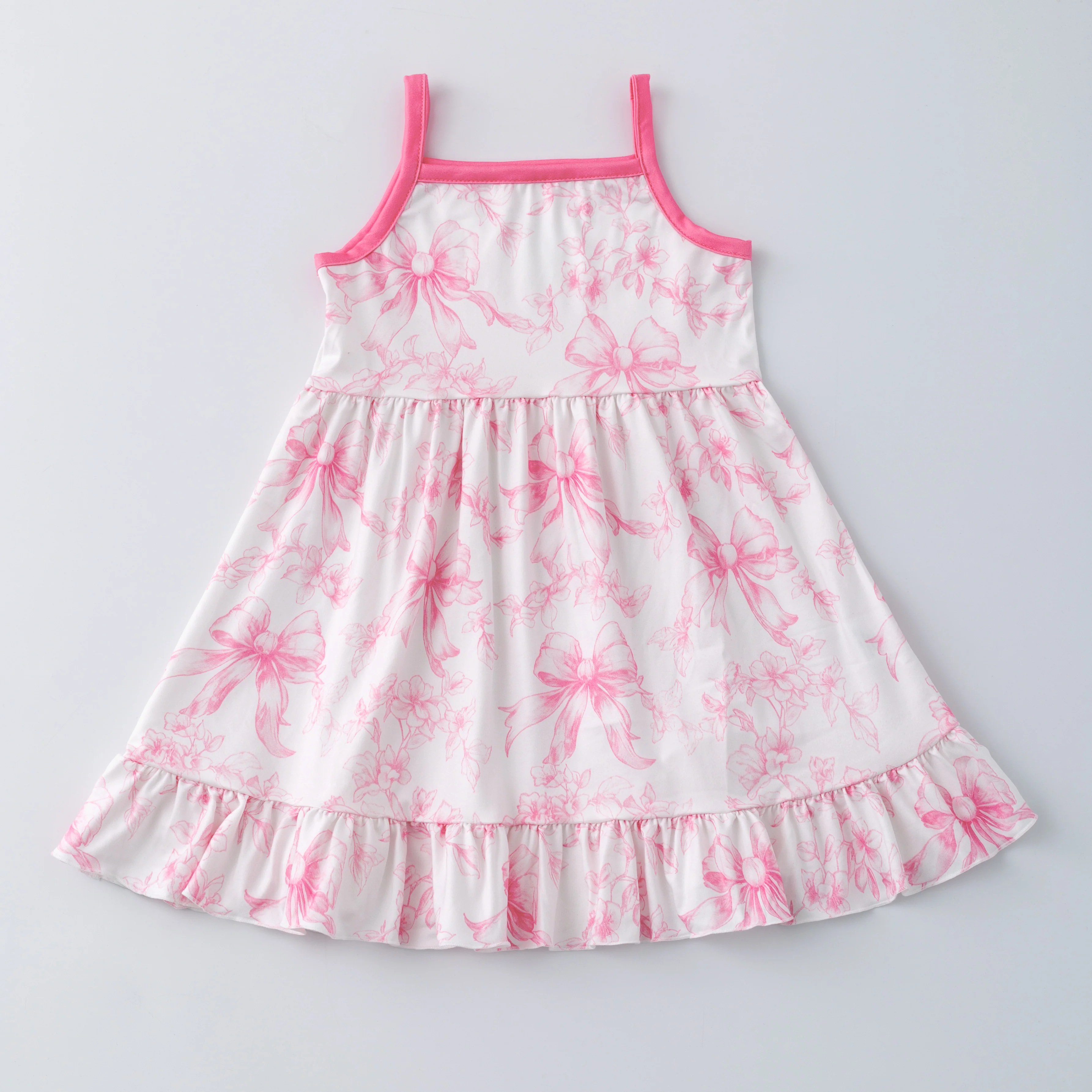 SPRING FLORAL BOW TANK DRESS