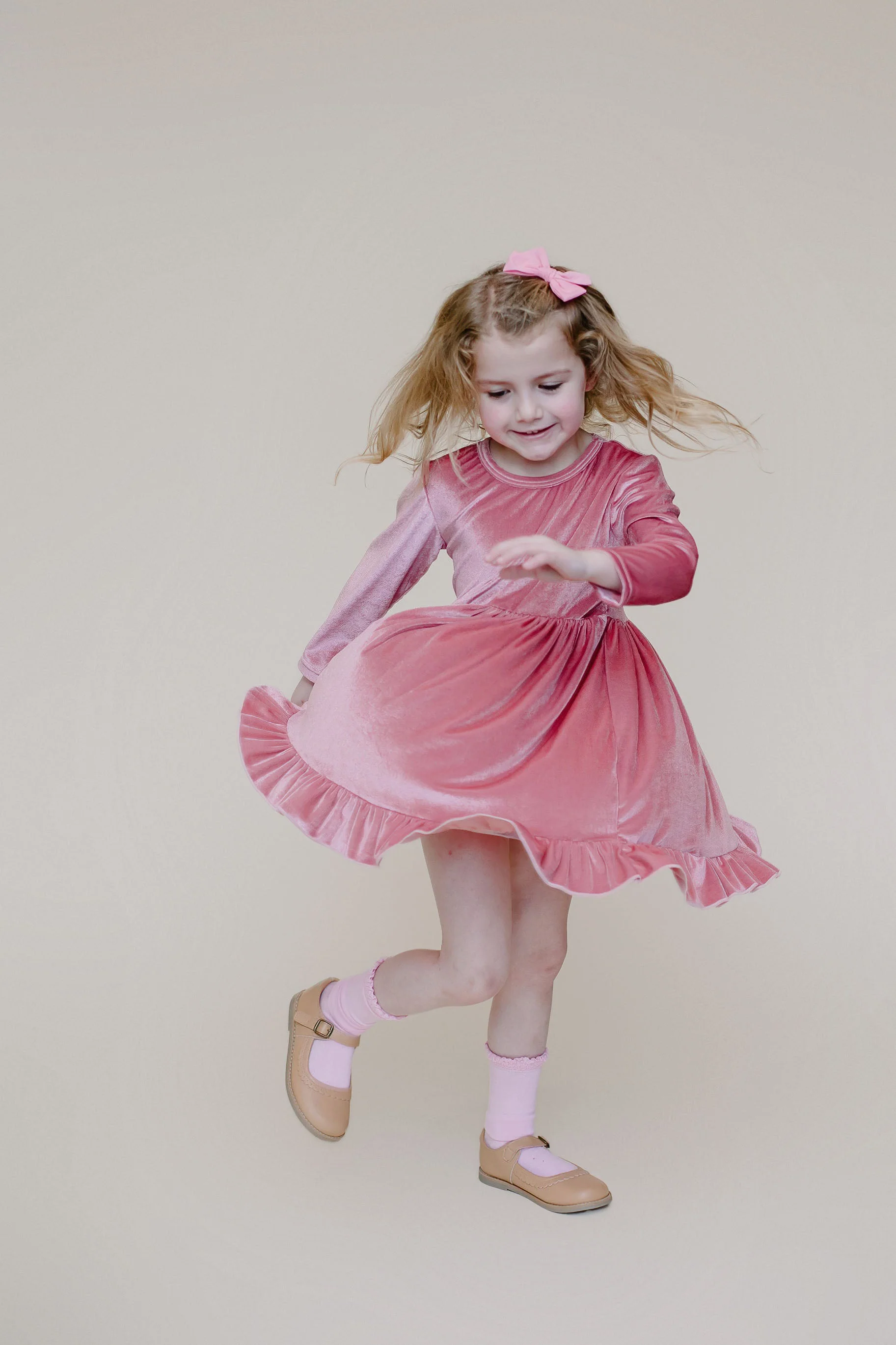 ELIZE RUFFLE DRESS - LIGHT PINK