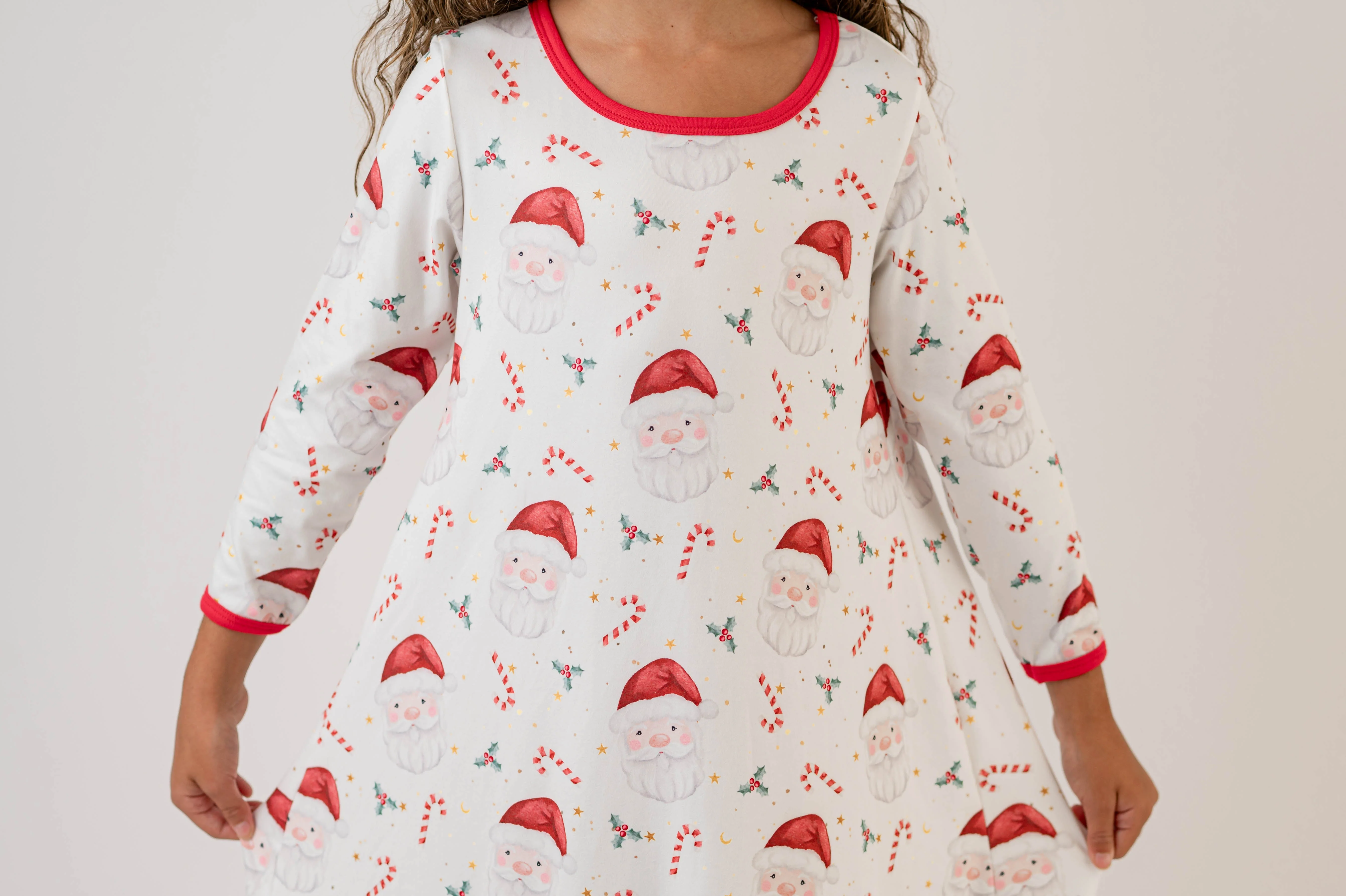 SANTA & CANDY CANE NIGHTGOWN & DOLL NIGHTGOWN